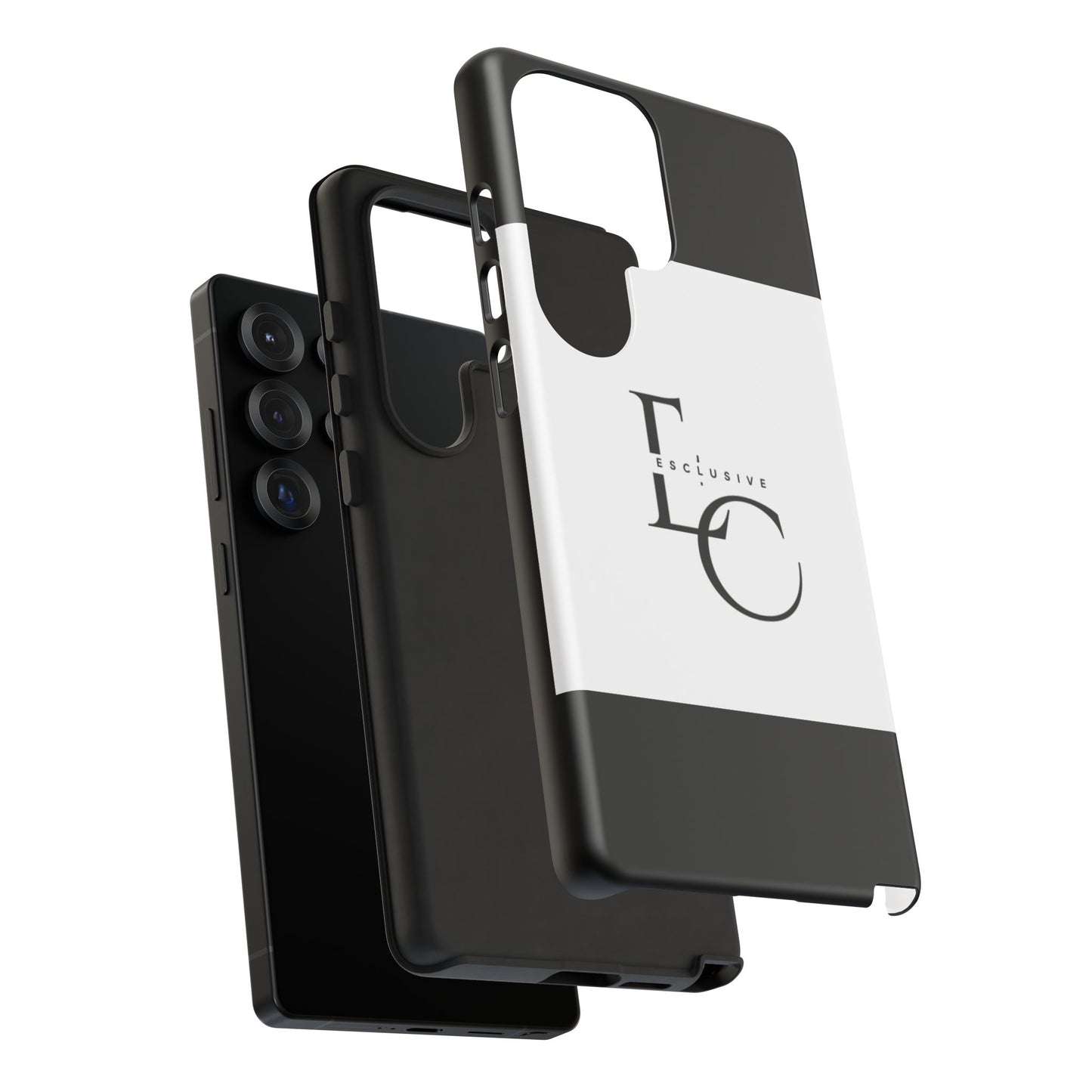 LC Exclusive Monogram Tough Phone Case — Black & White Slim Protective Cover