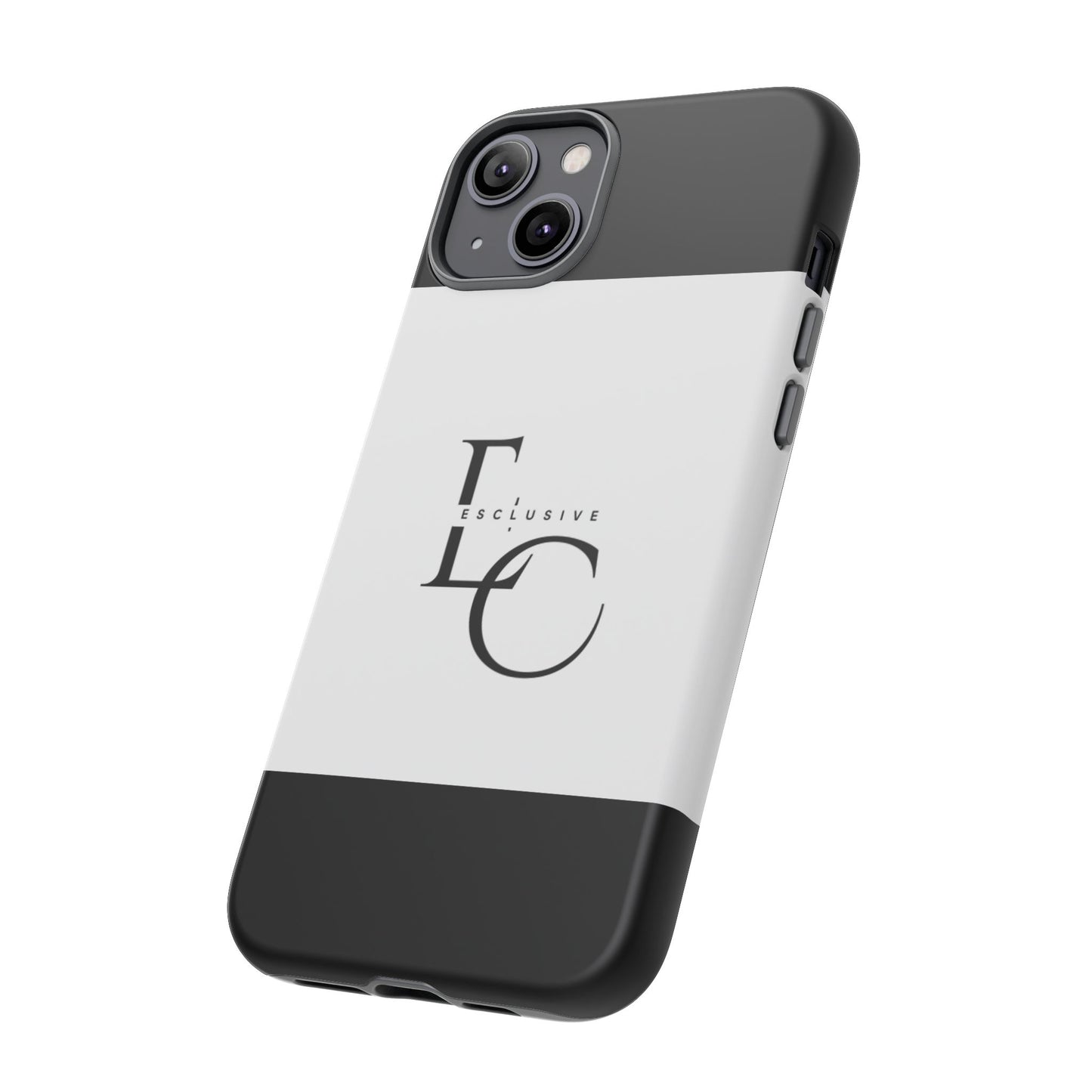 LC Exclusive Monogram Tough Phone Case — Black & White Slim Protective Cover