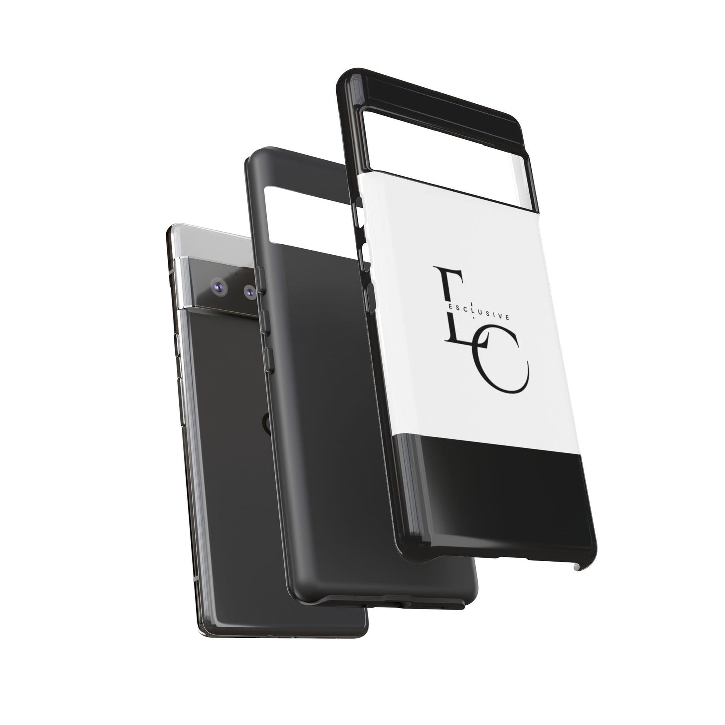 LC Exclusive Monogram Tough Phone Case — Black & White Slim Protective Cover