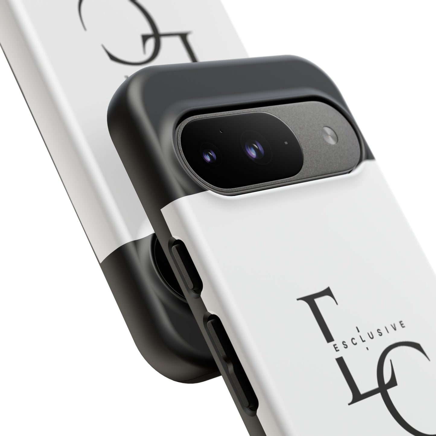 LC Exclusive Monogram Tough Phone Case — Black & White Slim Protective Cover