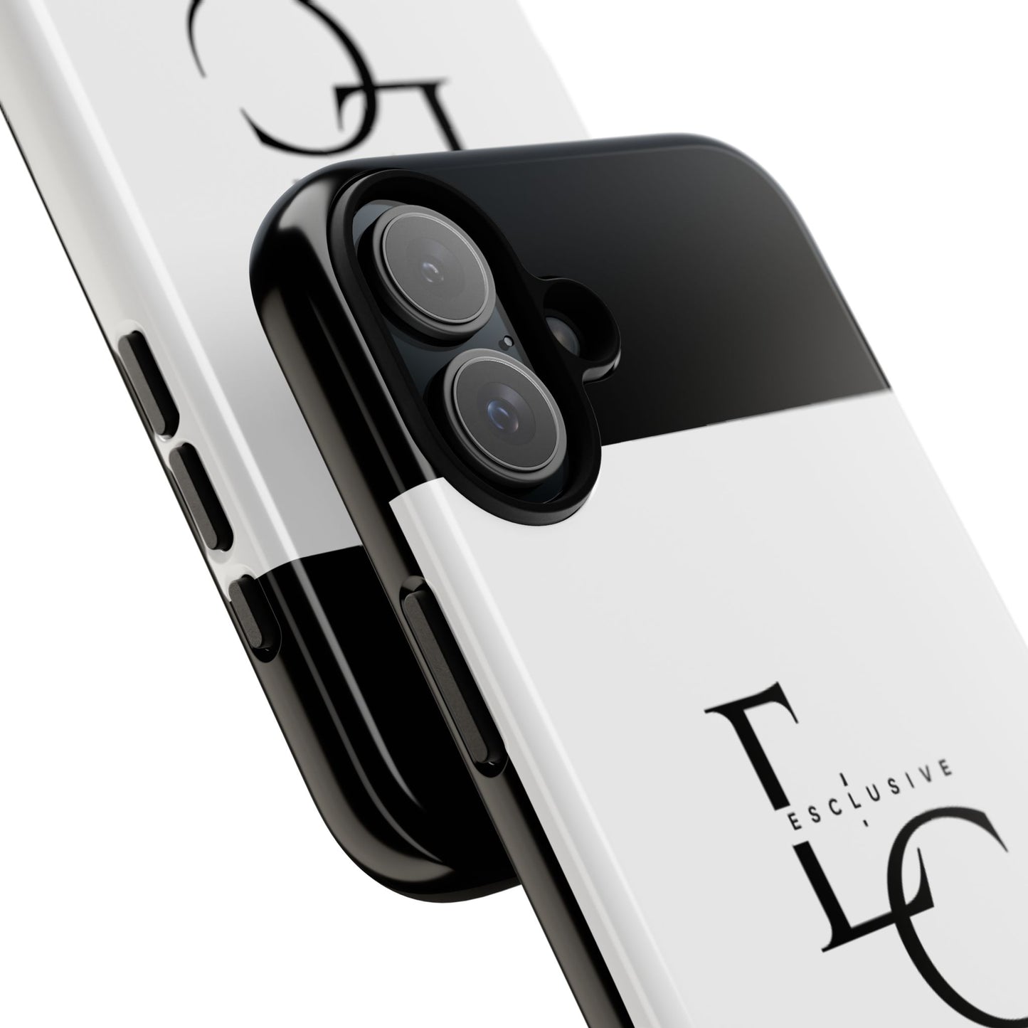 LC Exclusive Monogram Tough Phone Case — Black & White Slim Protective Cover