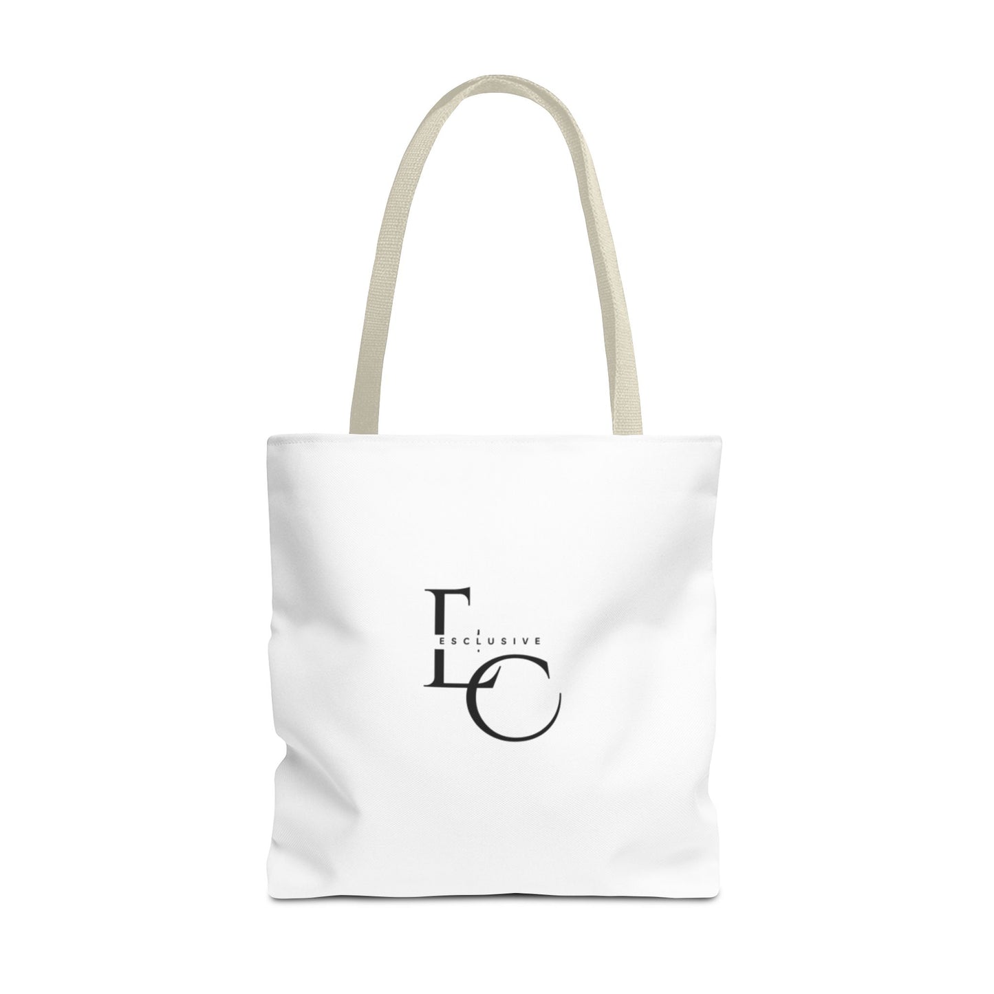 Minimalist Black Tote Bag with EO Monogram Logo — Stylish Everyday Canvas Tote