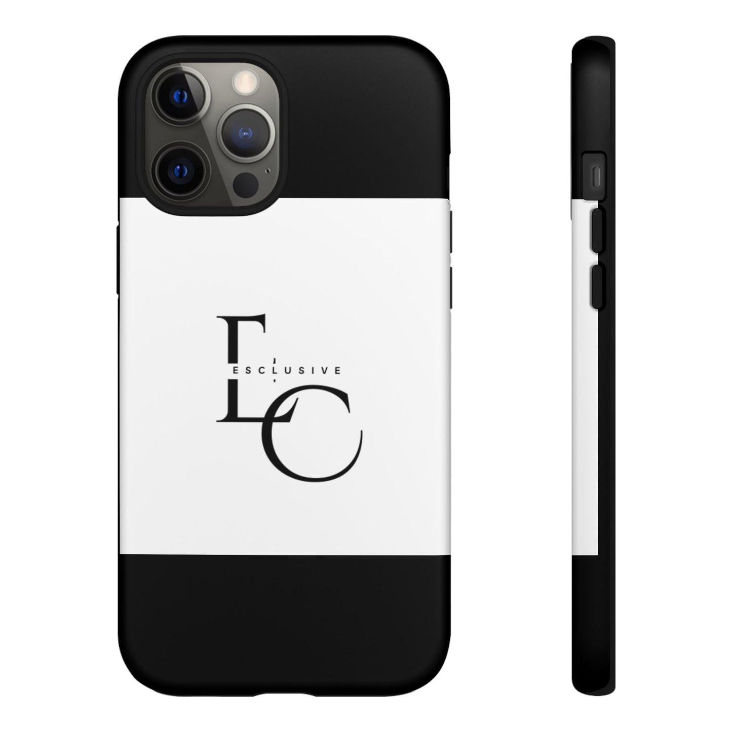 LC Exclusive Monogram Tough Phone Case — Black & White Slim Protective Cover