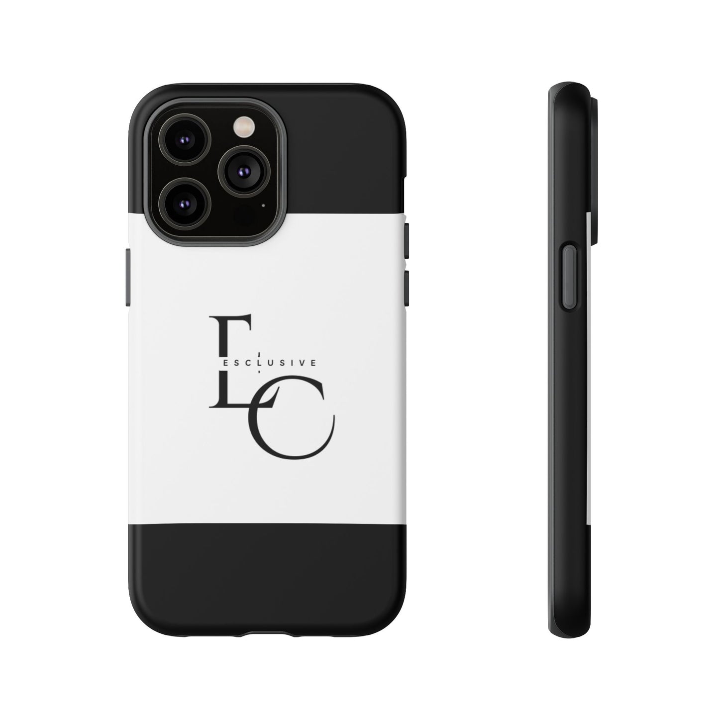 LC Exclusive Monogram Tough Phone Case — Black & White Slim Protective Cover