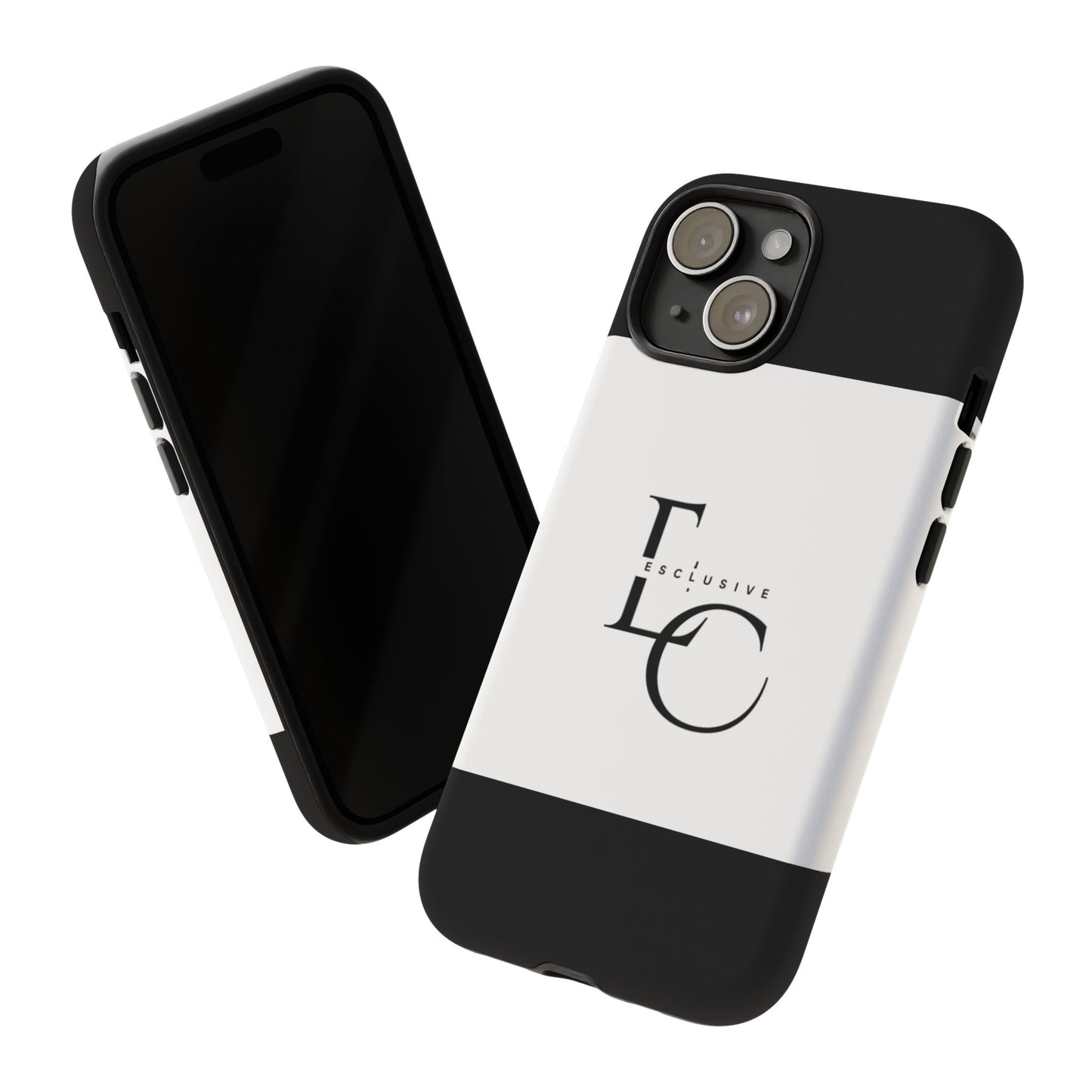 LC Exclusive Monogram Tough Phone Case — Black & White Slim Protective Cover