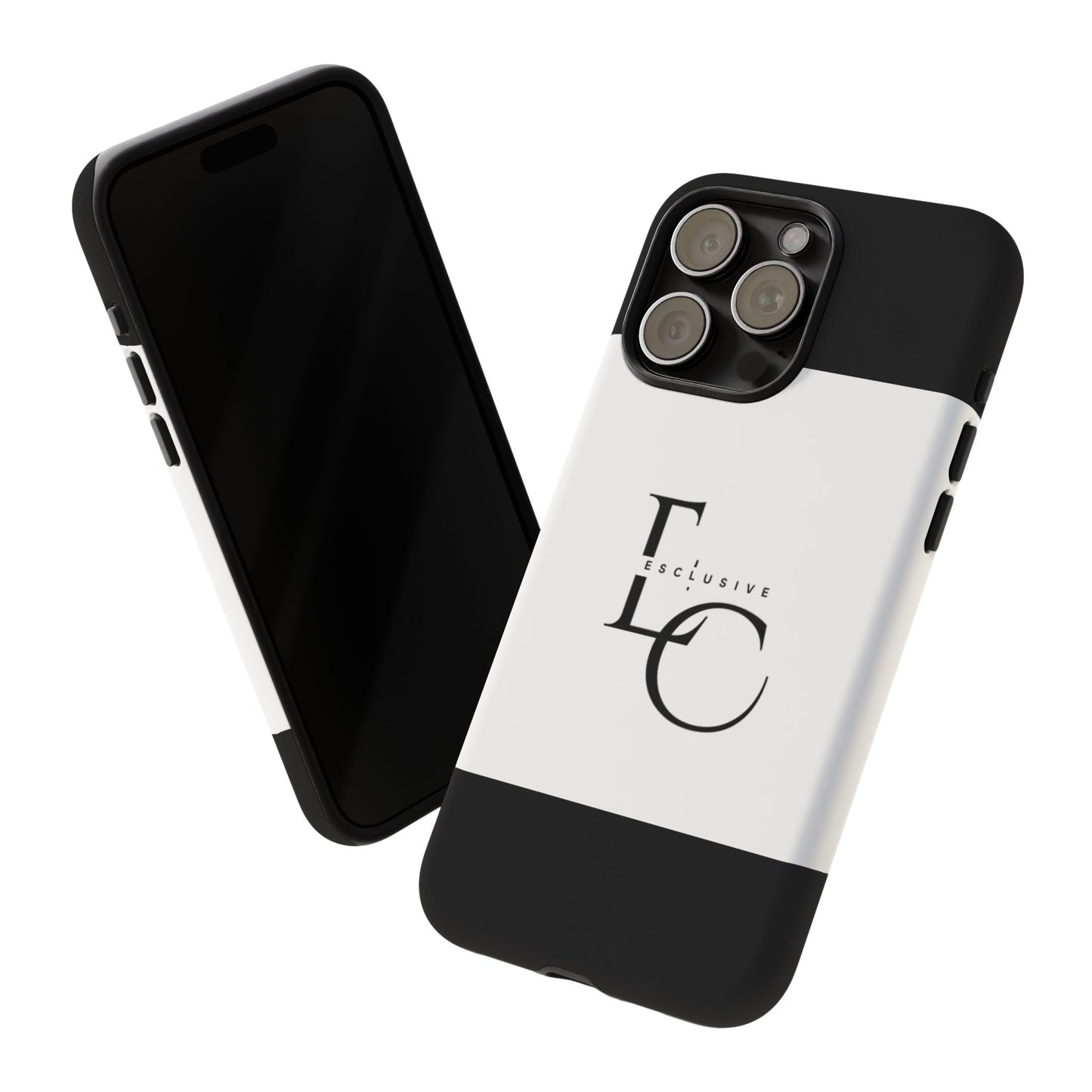 LC Exclusive Monogram Tough Phone Case — Black & White Slim Protective Cover