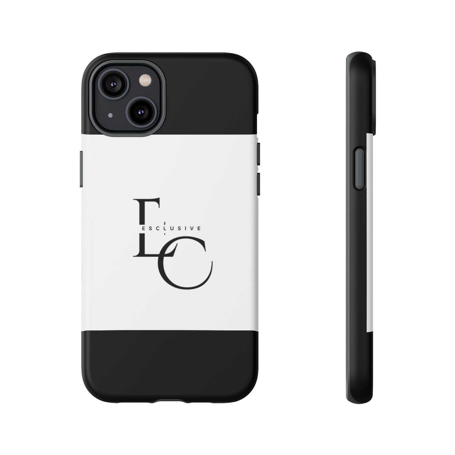 LC Exclusive Monogram Tough Phone Case — Black & White Slim Protective Cover