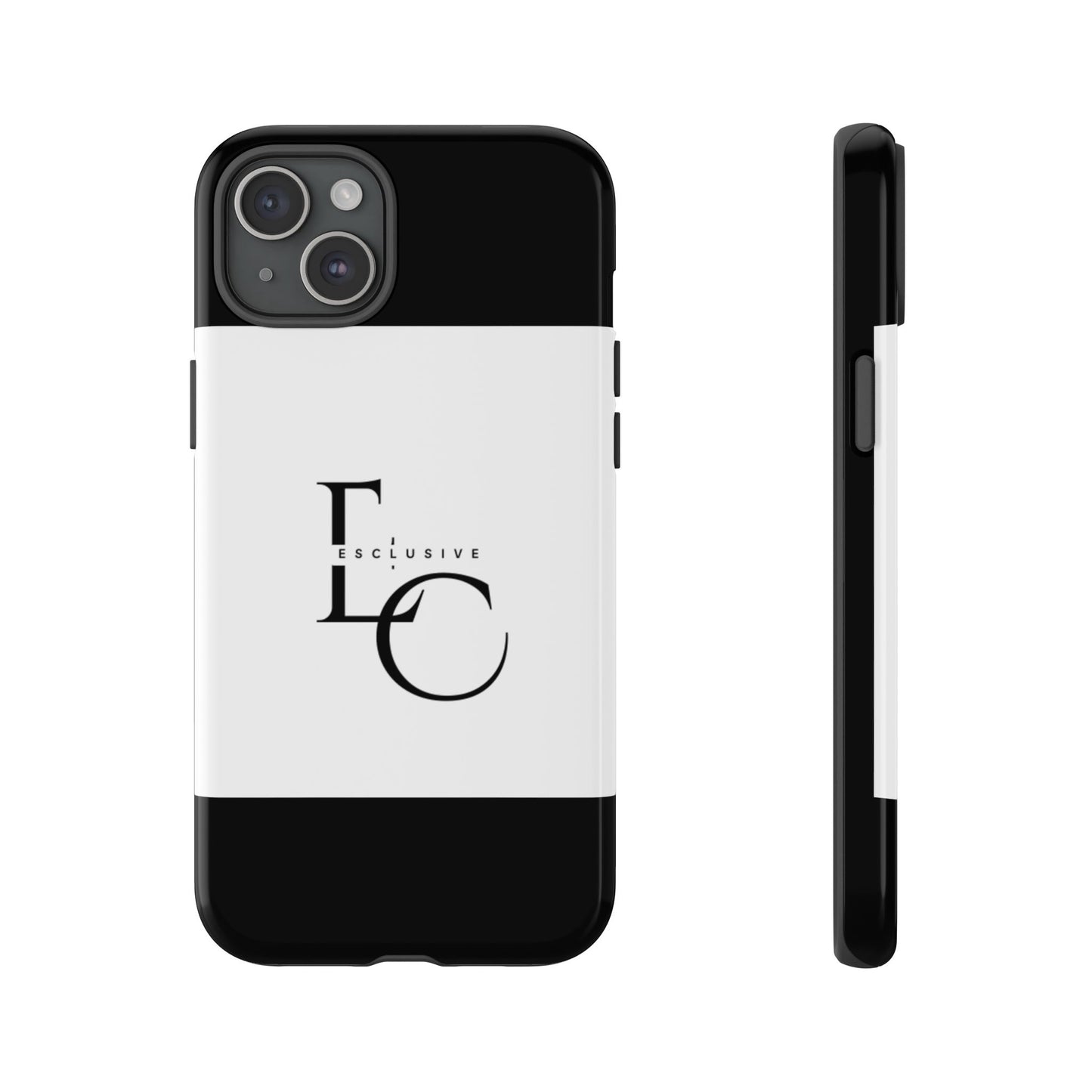 LC Exclusive Monogram Tough Phone Case — Black & White Slim Protective Cover