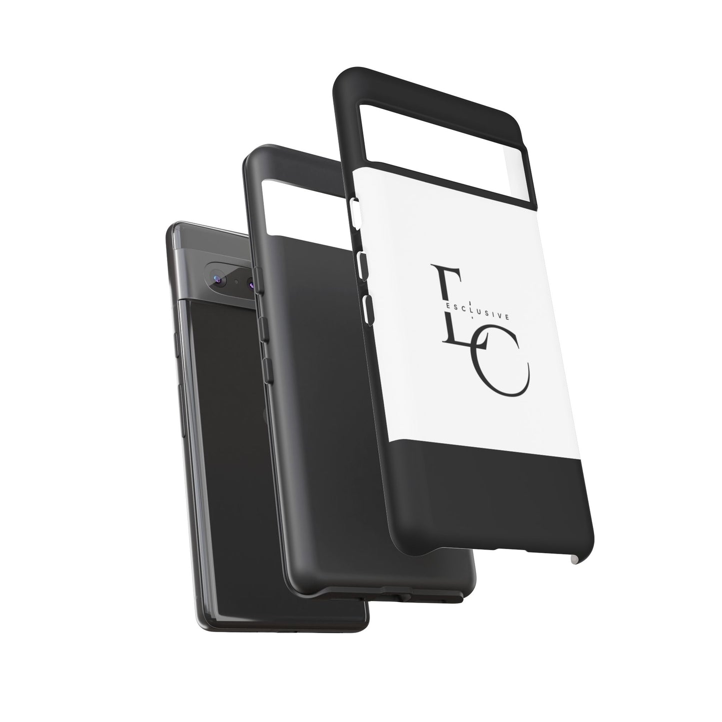 LC Exclusive Monogram Tough Phone Case — Black & White Slim Protective Cover