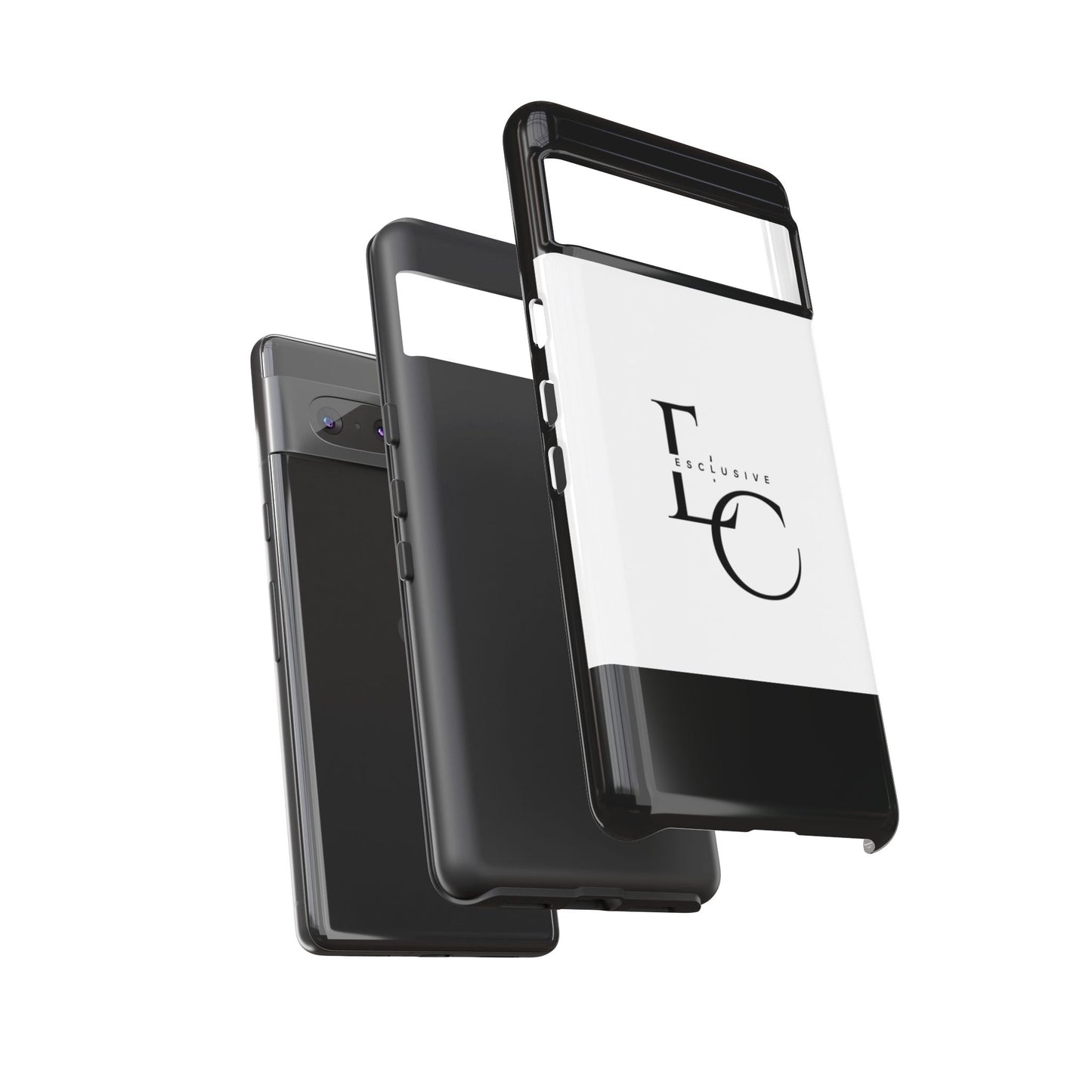 LC Exclusive Monogram Tough Phone Case — Black & White Slim Protective Cover