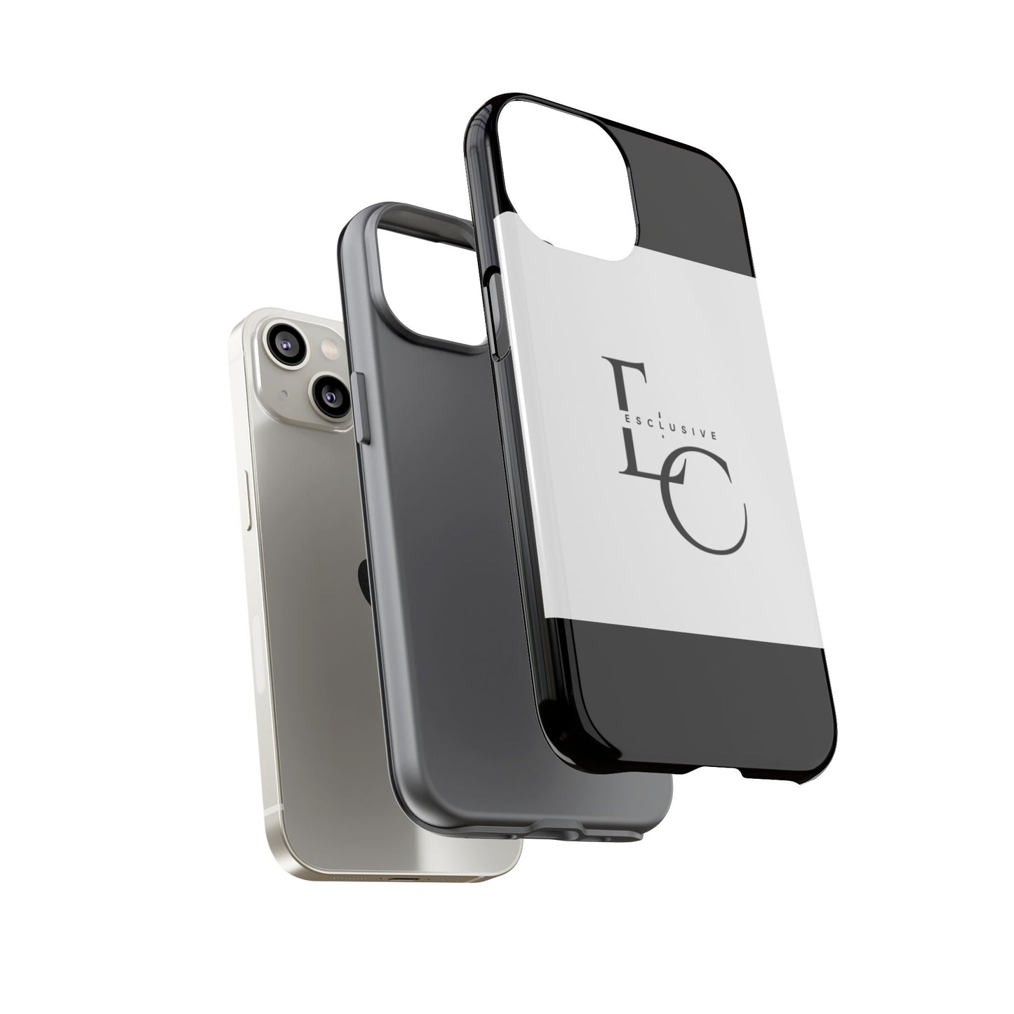 LC Exclusive Monogram Tough Phone Case — Black & White Slim Protective Cover