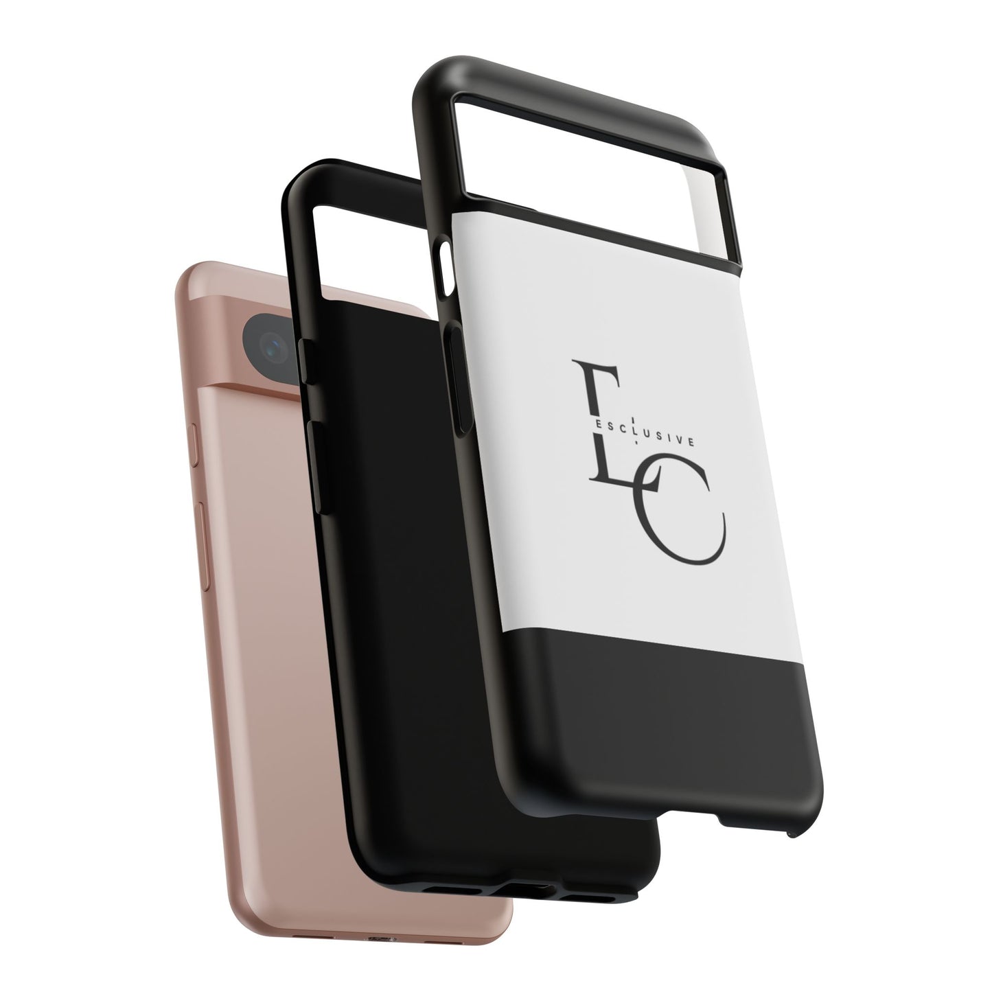 LC Exclusive Monogram Tough Phone Case — Black & White Slim Protective Cover