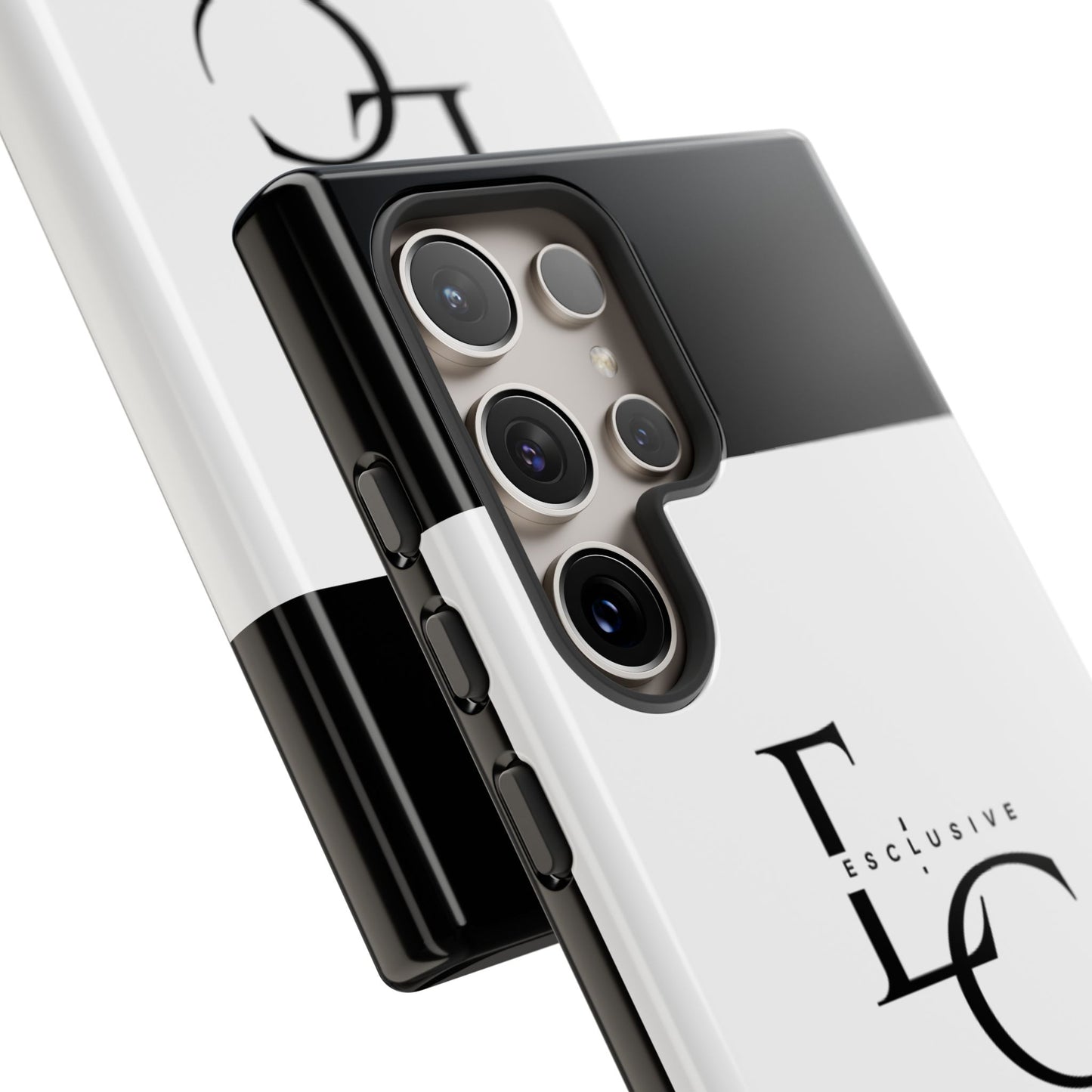 LC Exclusive Monogram Tough Phone Case — Black & White Slim Protective Cover