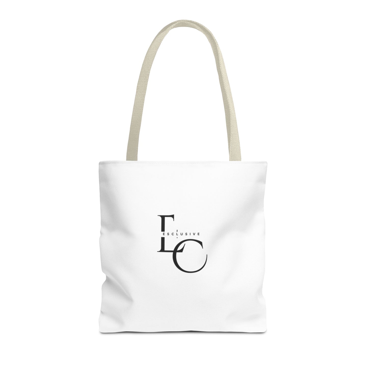 Minimalist Black Tote Bag with EO Monogram Logo — Stylish Everyday Canvas Tote