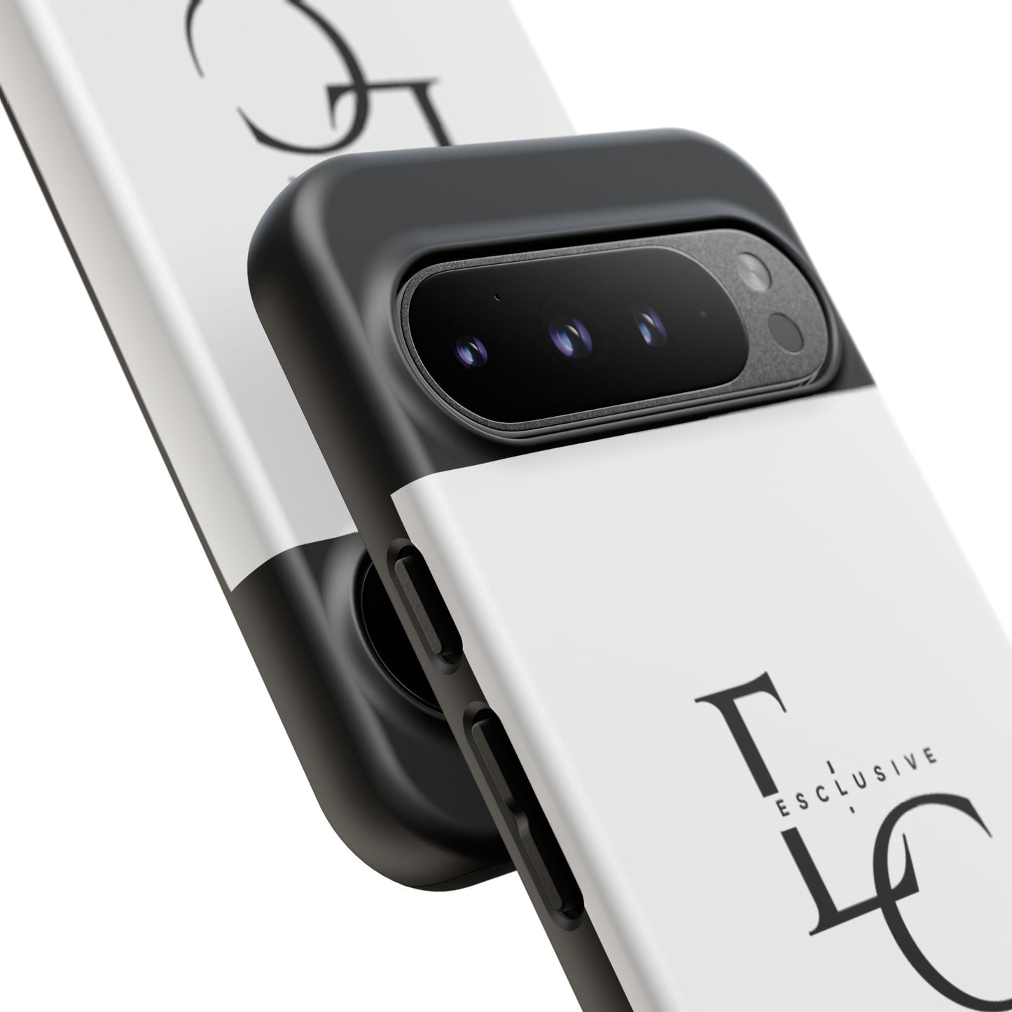 LC Exclusive Monogram Tough Phone Case — Black & White Slim Protective Cover