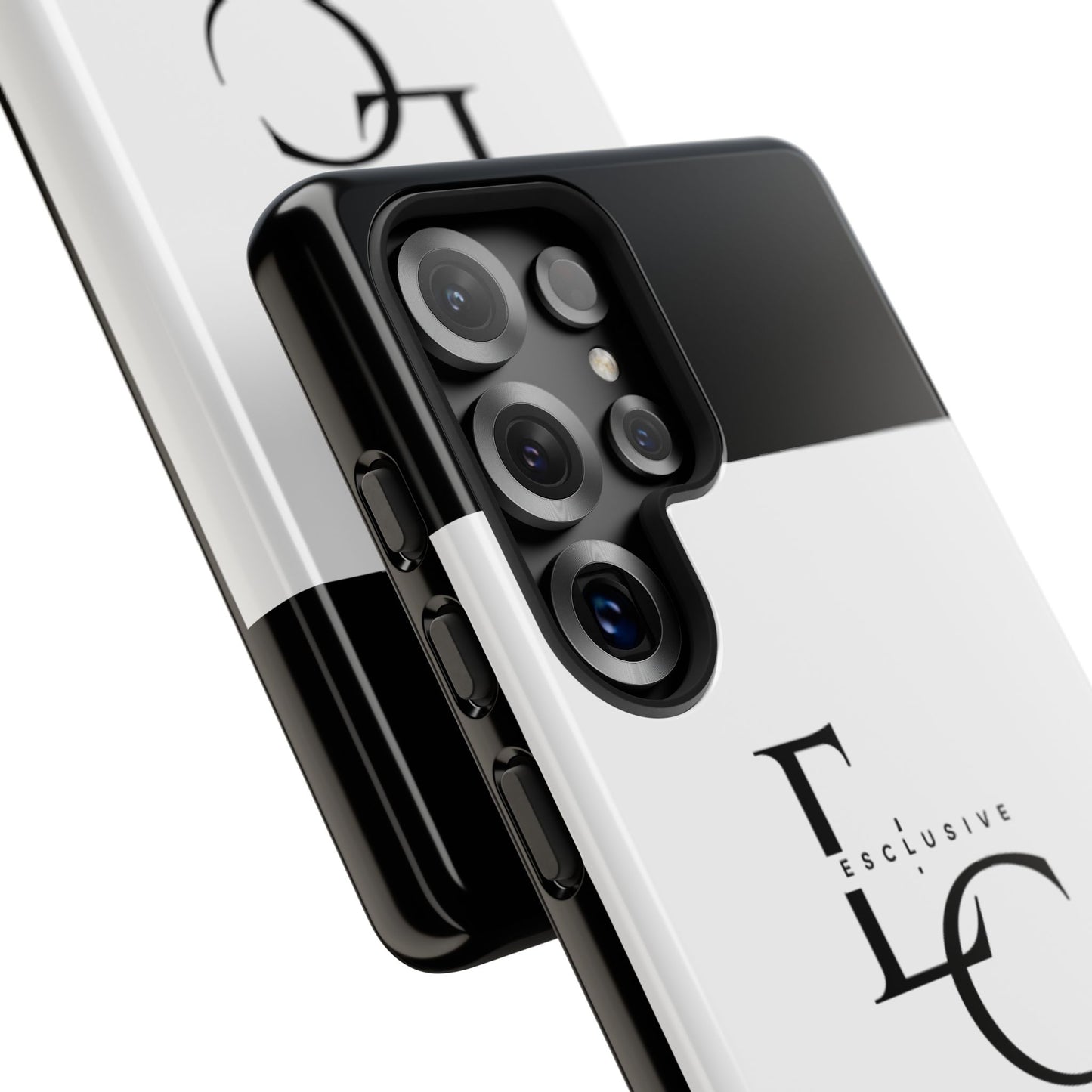 LC Exclusive Monogram Tough Phone Case — Black & White Slim Protective Cover