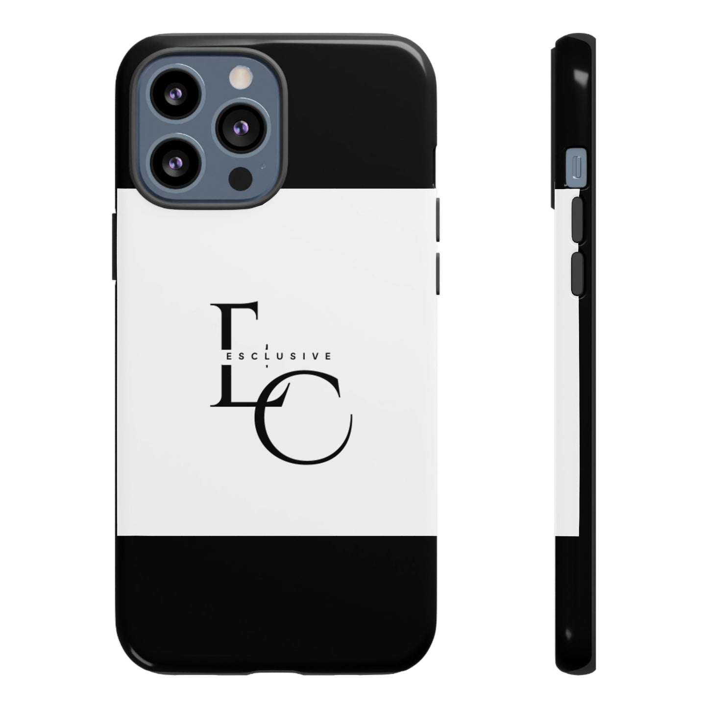 LC Exclusive Monogram Tough Phone Case — Black & White Slim Protective Cover