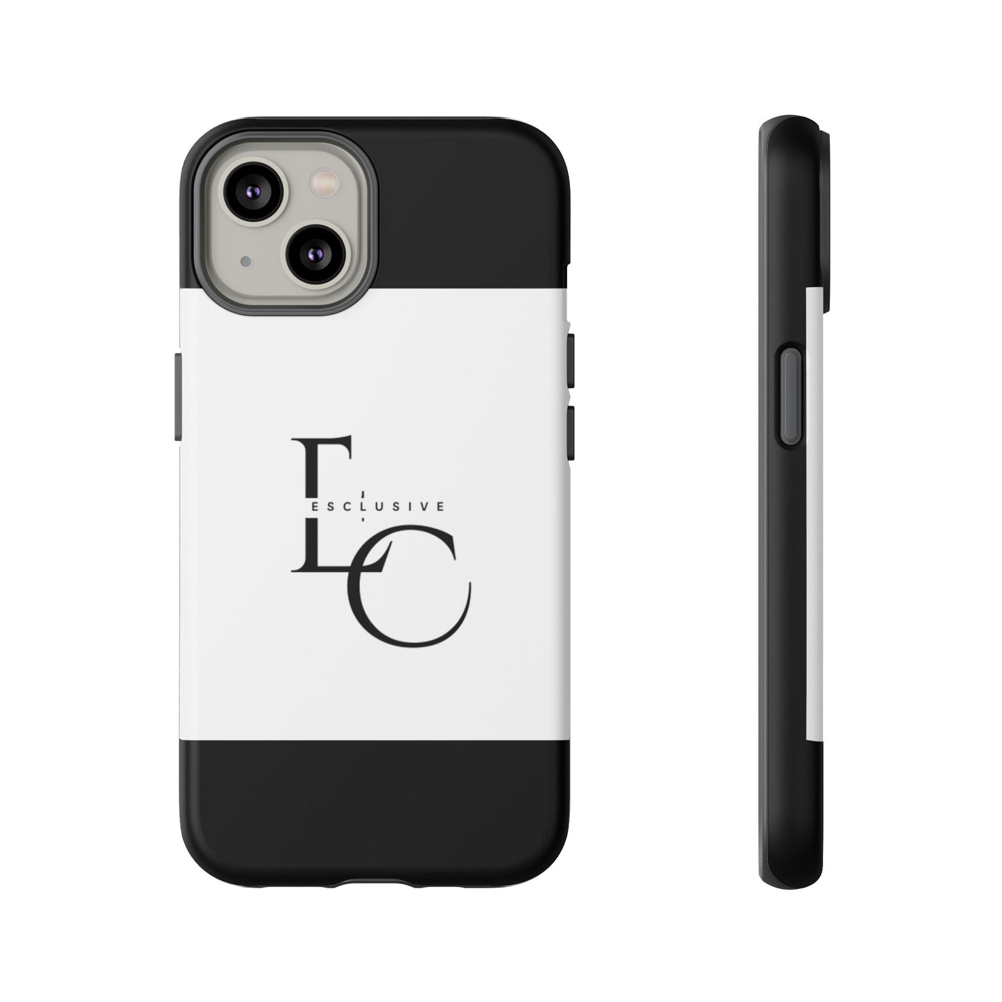 LC Exclusive Monogram Tough Phone Case — Black & White Slim Protective Cover