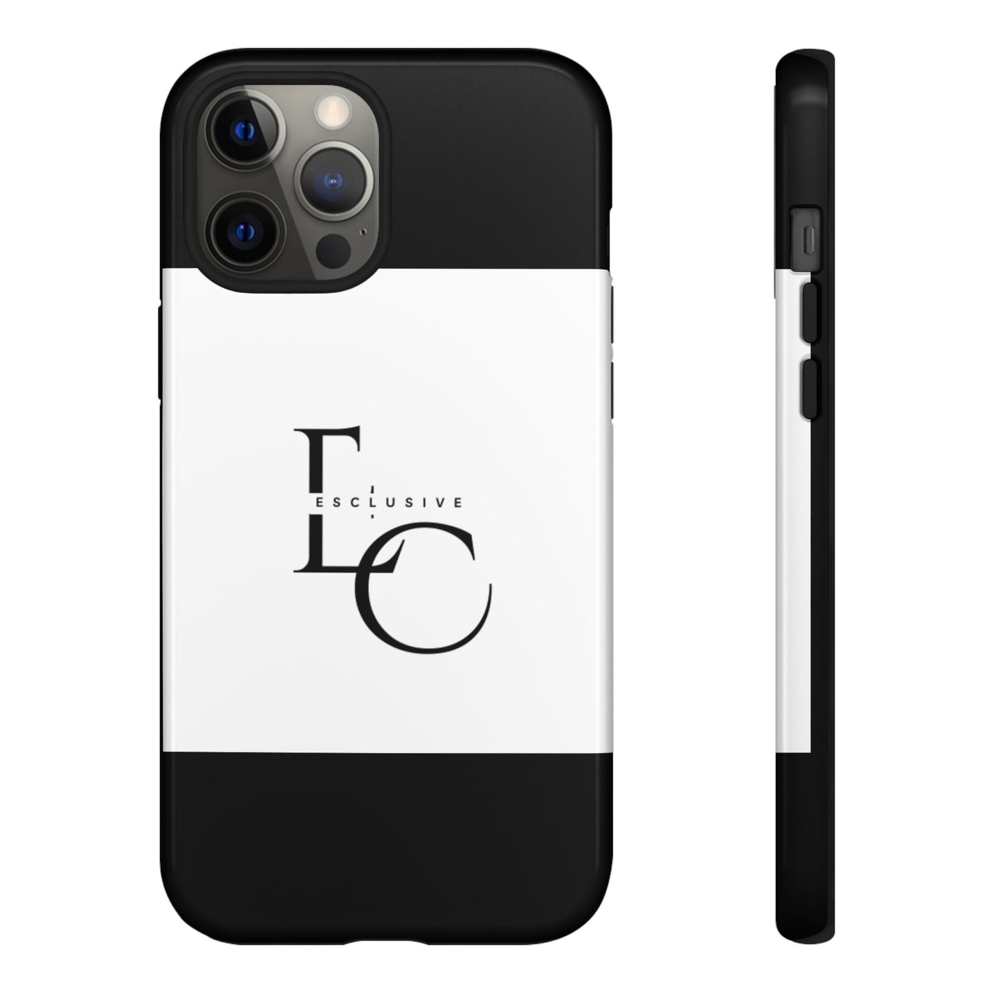 LC Exclusive Monogram Tough Phone Case — Black & White Slim Protective Cover