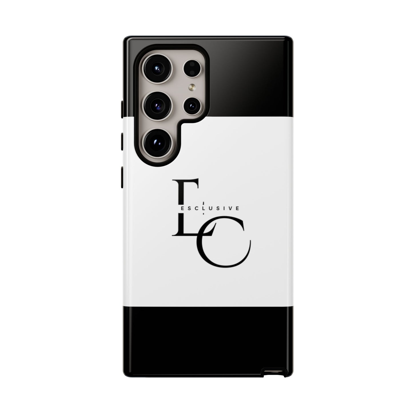 LC Exclusive Monogram Tough Phone Case — Black & White Slim Protective Cover