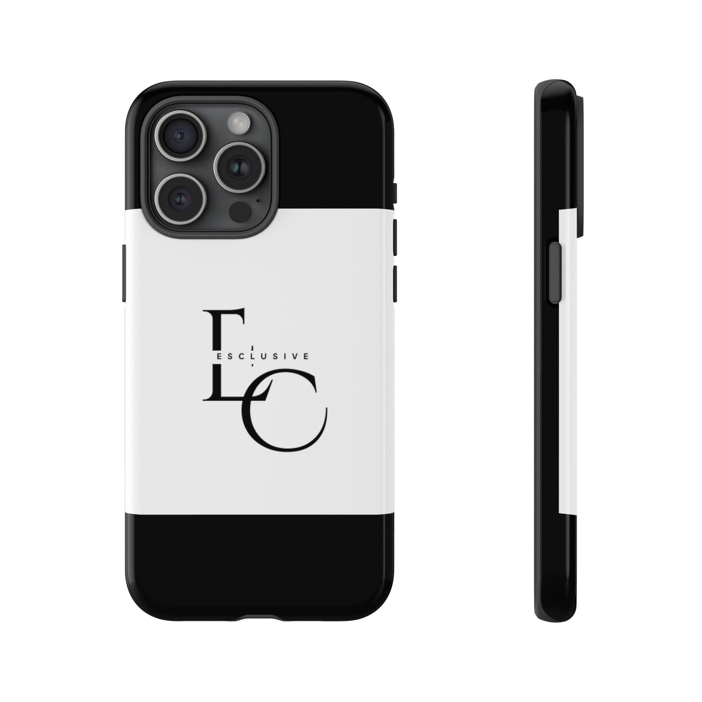 LC Exclusive Monogram Tough Phone Case — Black & White Slim Protective Cover