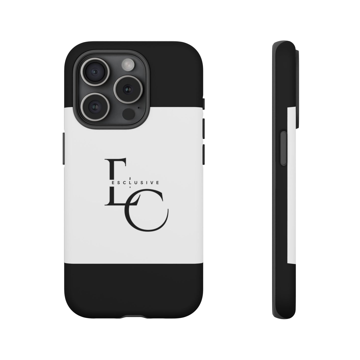 LC Exclusive Monogram Tough Phone Case — Black & White Slim Protective Cover