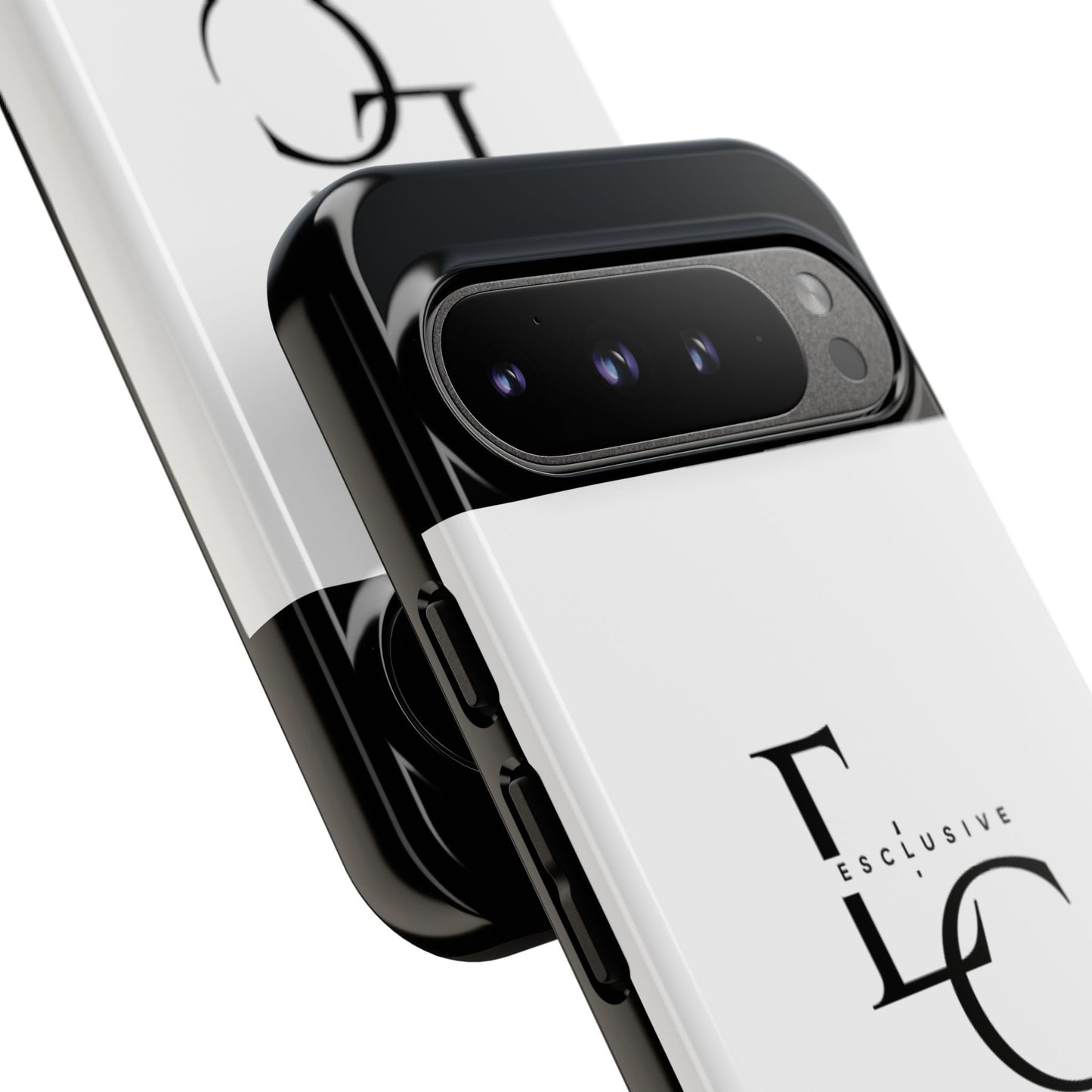 LC Exclusive Monogram Tough Phone Case — Black & White Slim Protective Cover