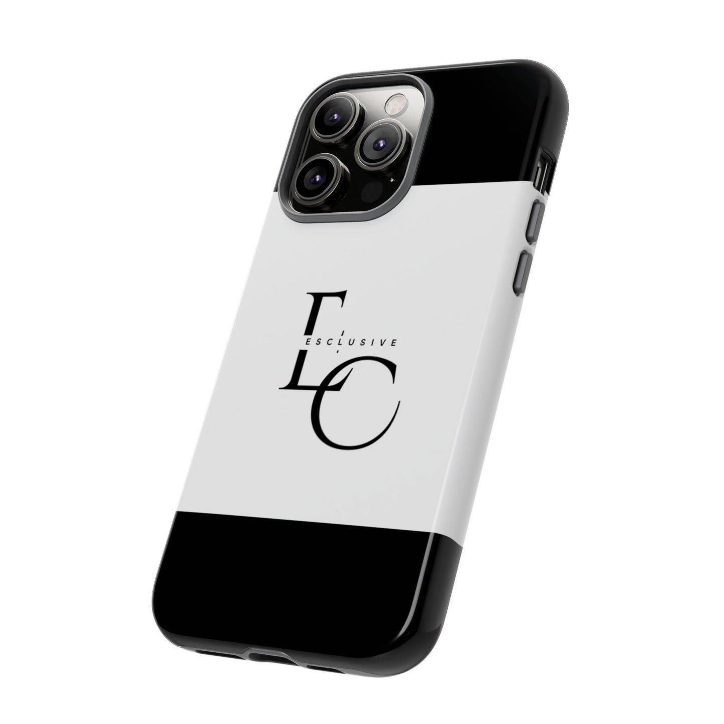 LC Exclusive Monogram Tough Phone Case — Black & White Slim Protective Cover