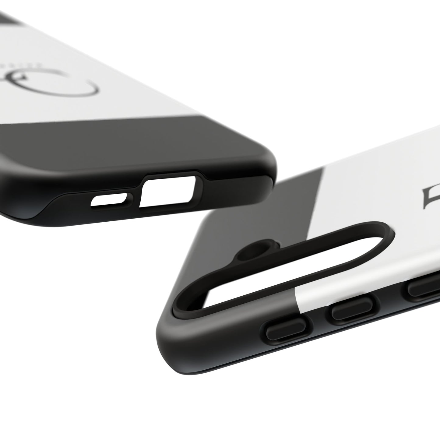 LC Exclusive Monogram Tough Phone Case — Black & White Slim Protective Cover