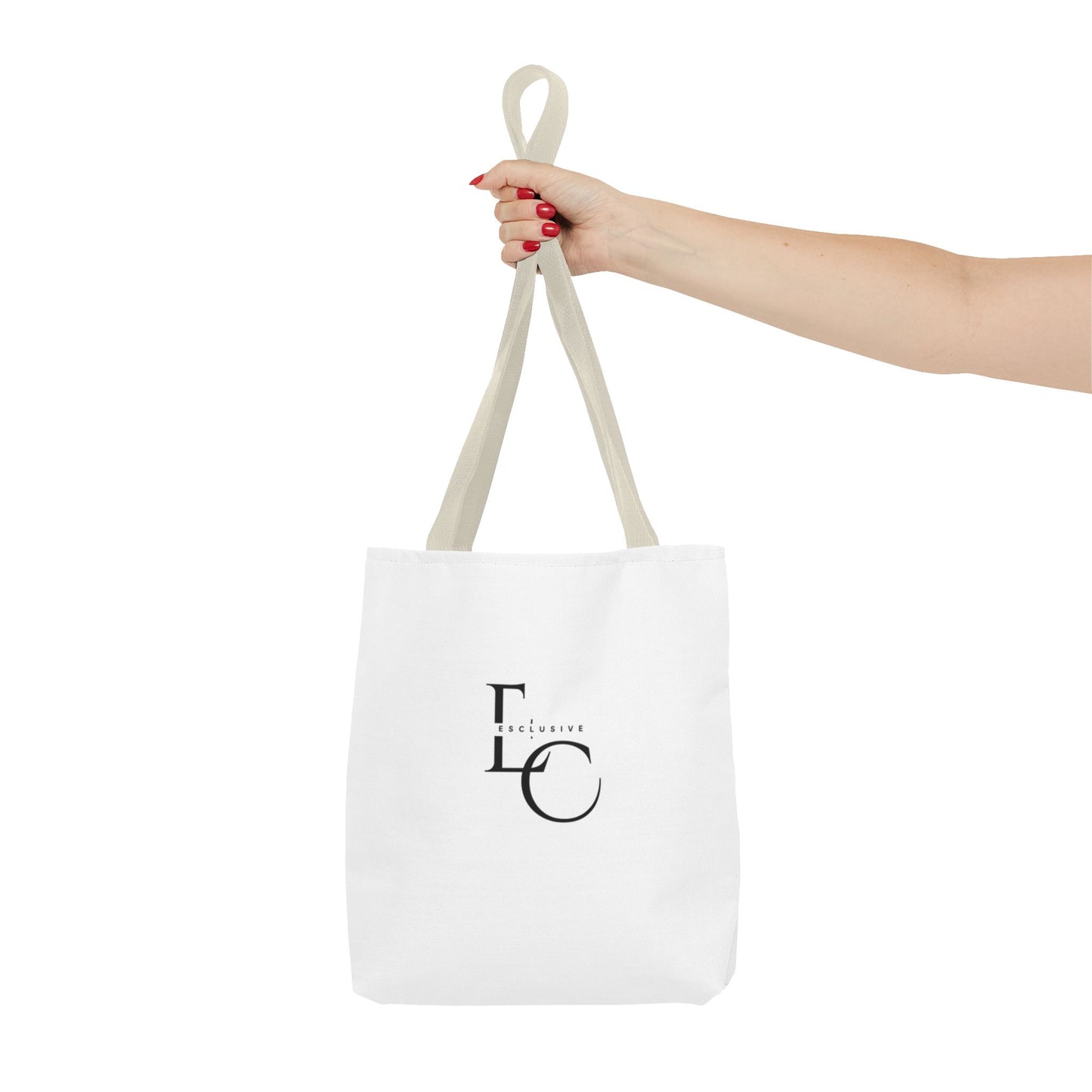 Minimalist Black Tote Bag with EO Monogram Logo — Stylish Everyday Canvas Tote