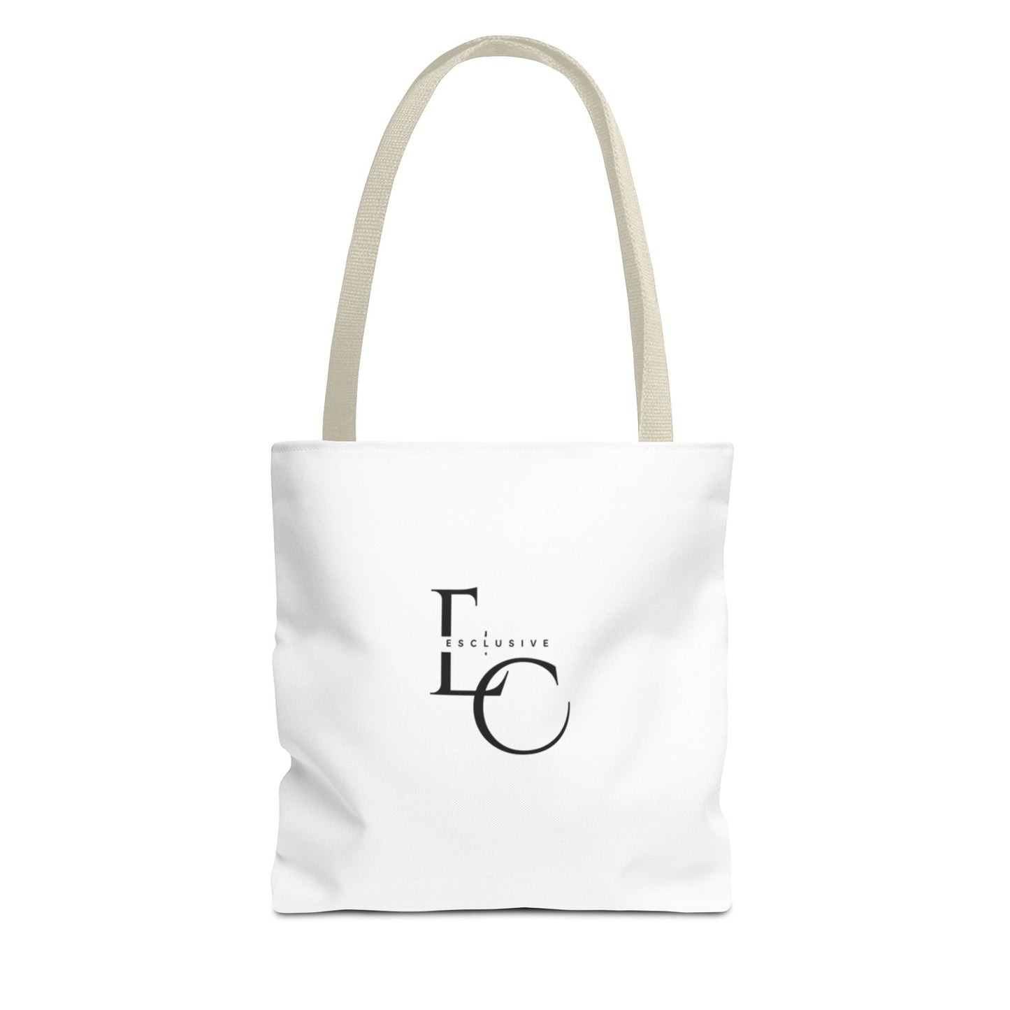 Minimalist Black Tote Bag with EO Monogram Logo — Stylish Everyday Canvas Tote