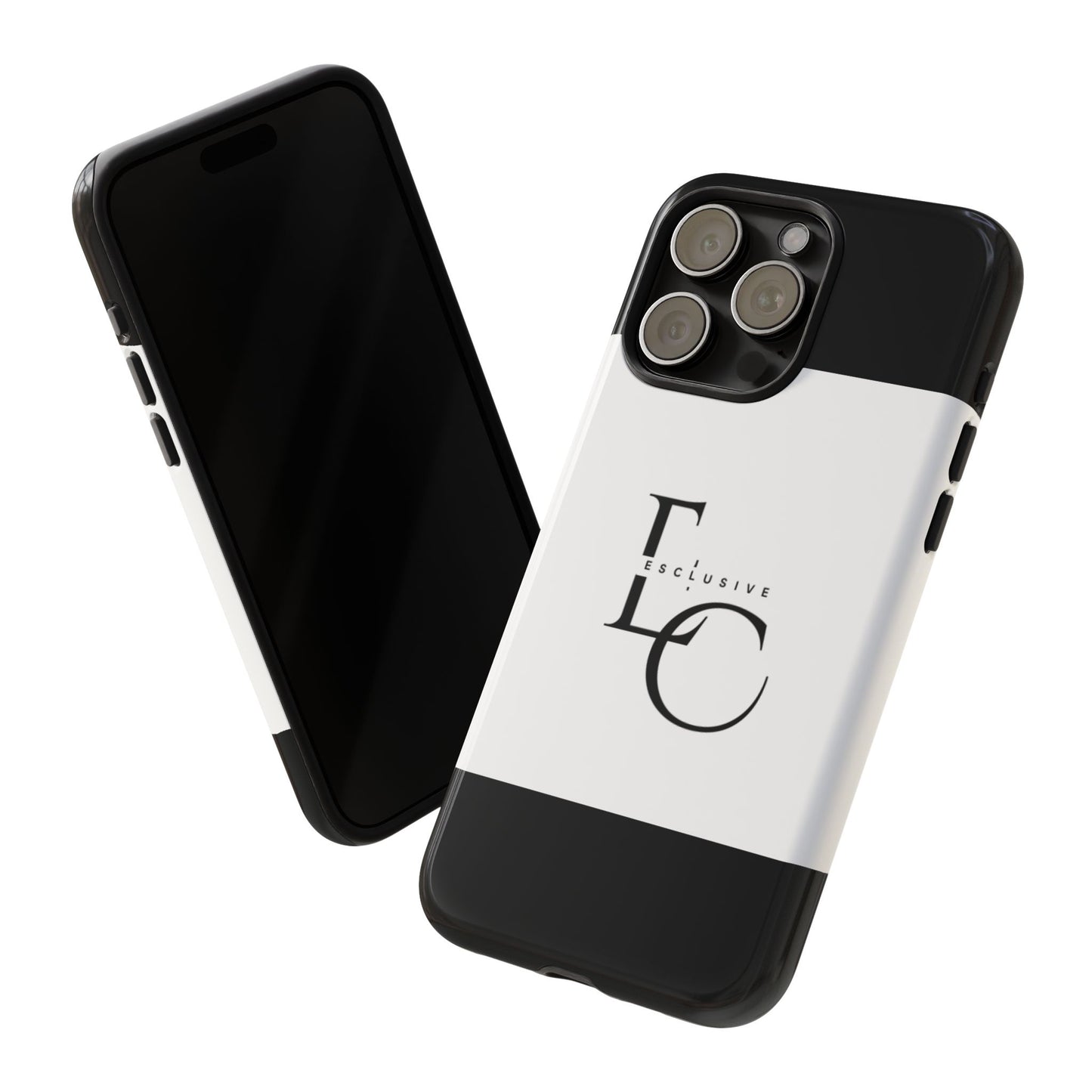 LC Exclusive Monogram Tough Phone Case — Black & White Slim Protective Cover