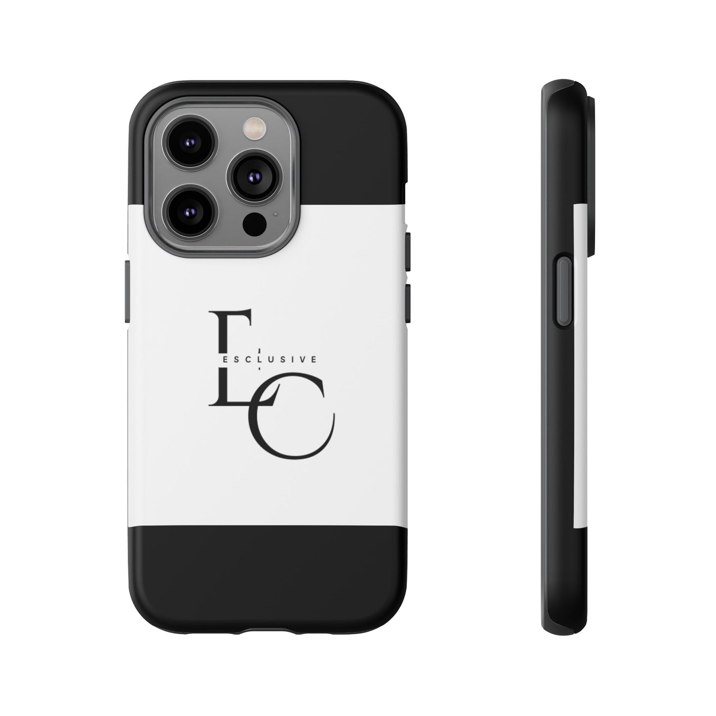 LC Exclusive Monogram Tough Phone Case — Black & White Slim Protective Cover