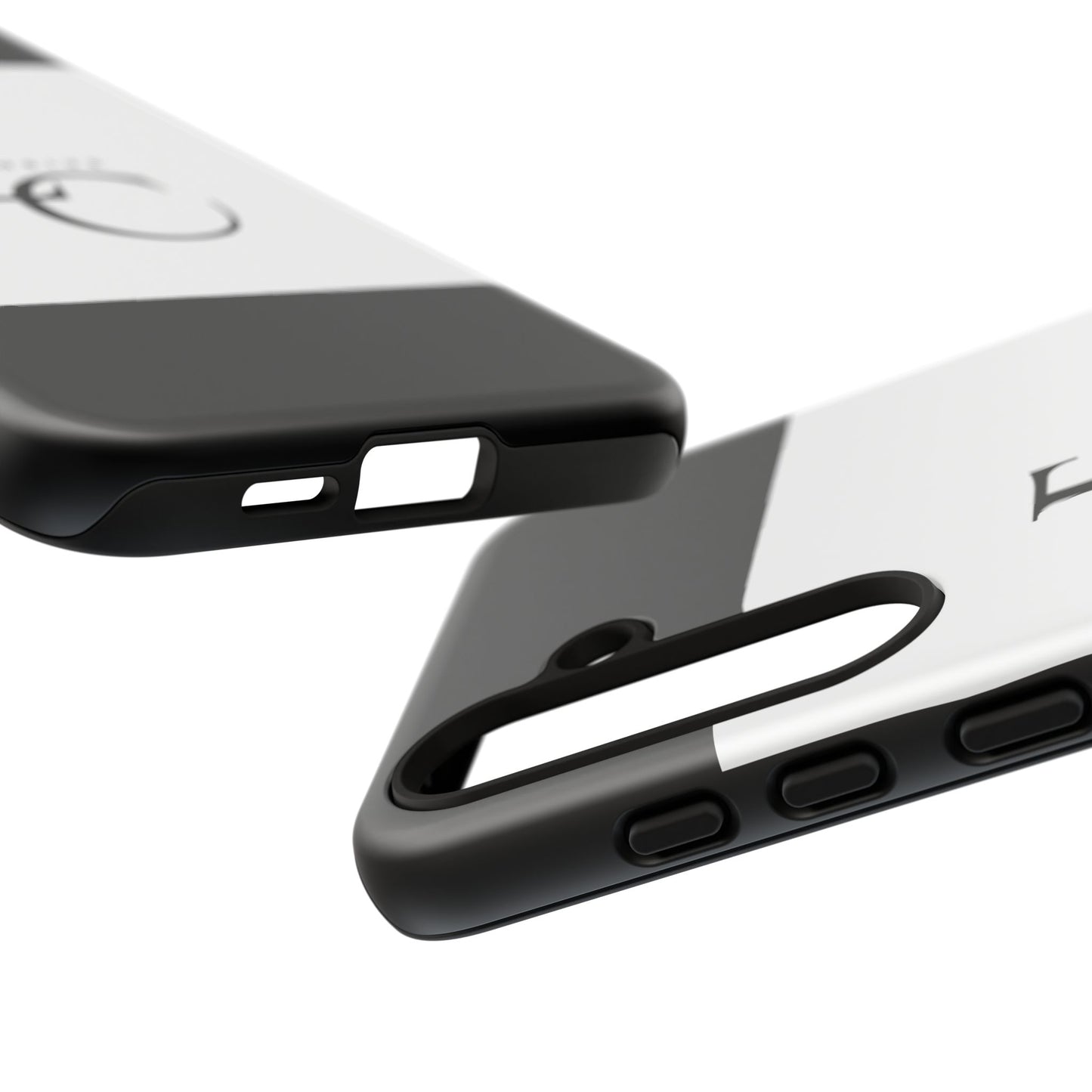 LC Exclusive Monogram Tough Phone Case — Black & White Slim Protective Cover