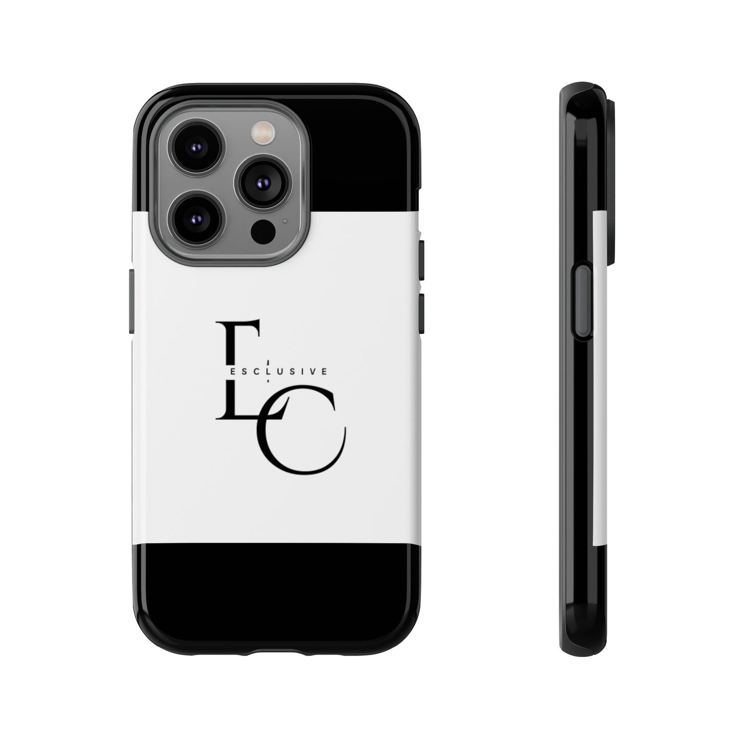 LC Exclusive Monogram Tough Phone Case — Black & White Slim Protective Cover