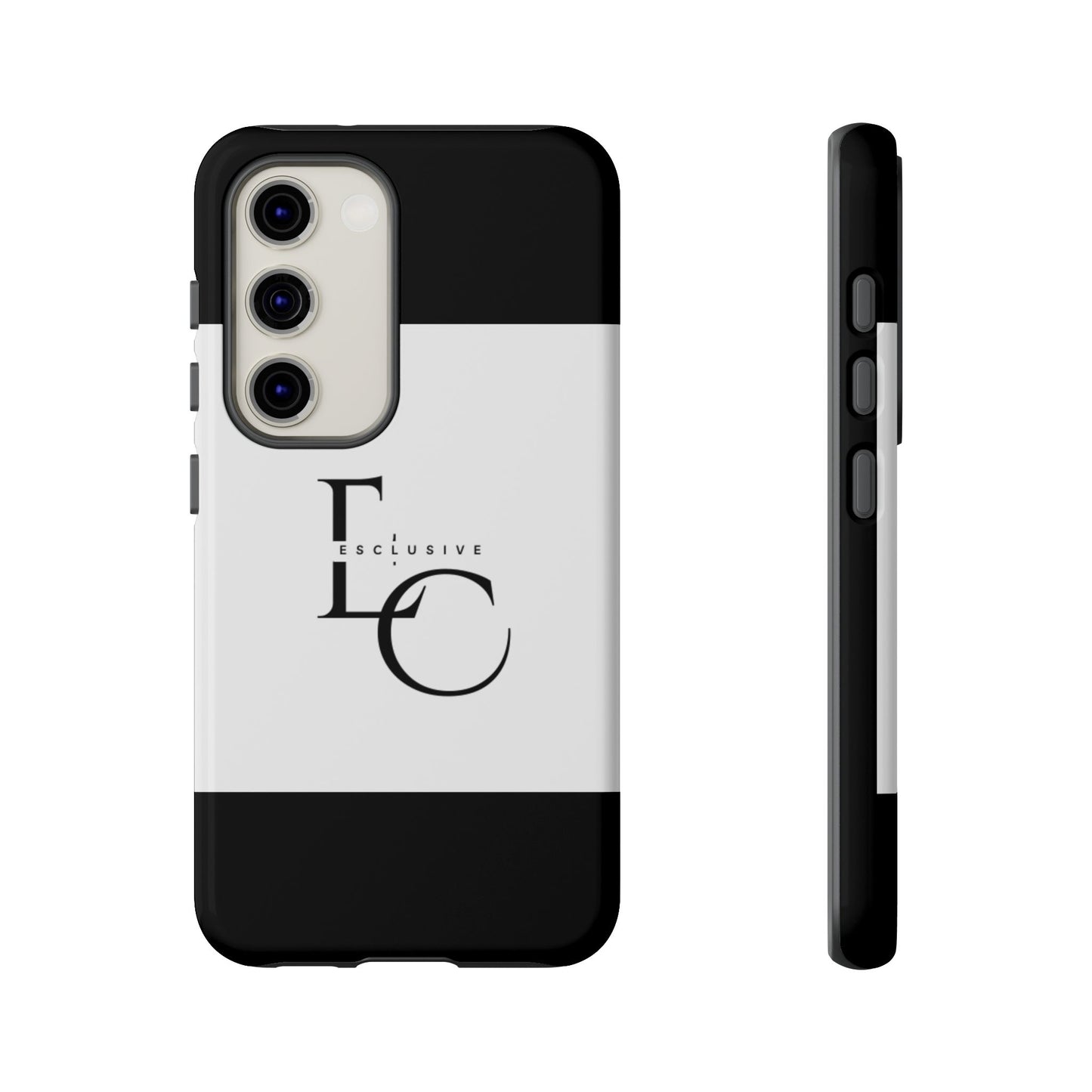 LC Exclusive Monogram Tough Phone Case — Black & White Slim Protective Cover