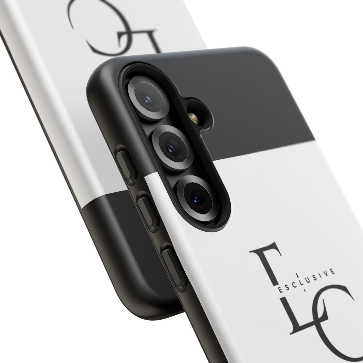 LC Exclusive Monogram Tough Phone Case — Black & White Slim Protective Cover