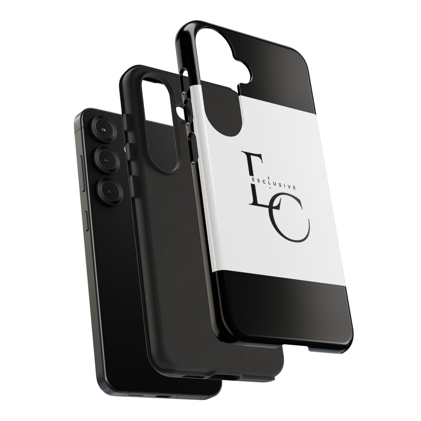 LC Exclusive Monogram Tough Phone Case — Black & White Slim Protective Cover