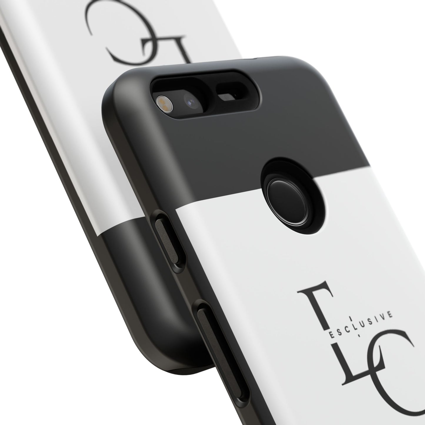 LC Exclusive Monogram Tough Phone Case — Black & White Slim Protective Cover