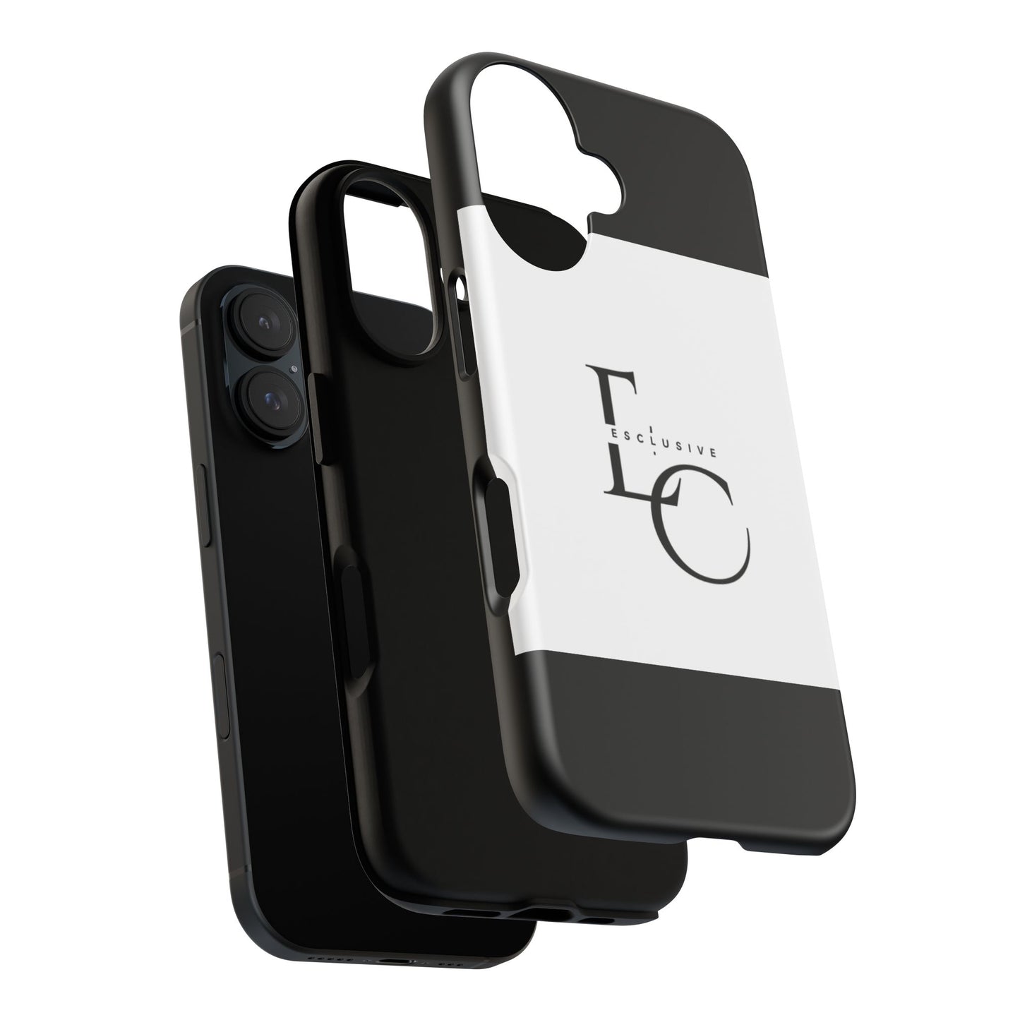 LC Exclusive Monogram Tough Phone Case — Black & White Slim Protective Cover