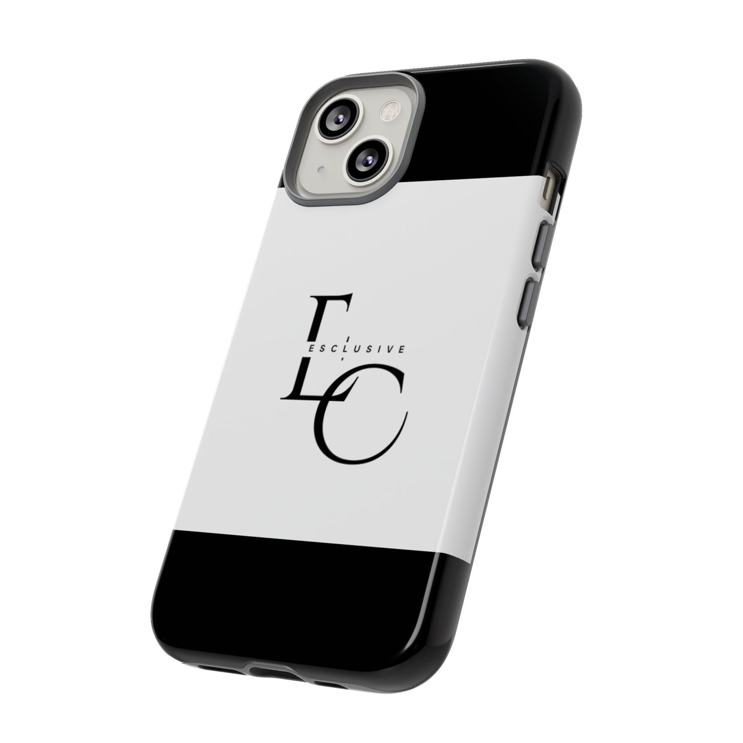 LC Exclusive Monogram Tough Phone Case — Black & White Slim Protective Cover