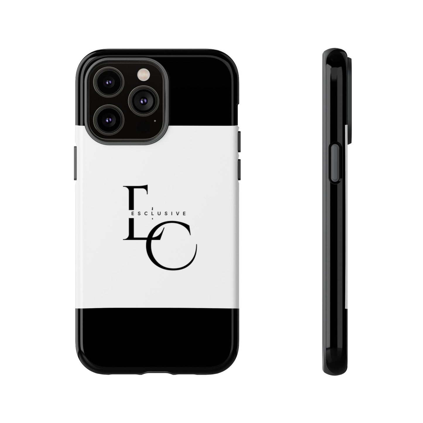 LC Exclusive Monogram Tough Phone Case — Black & White Slim Protective Cover