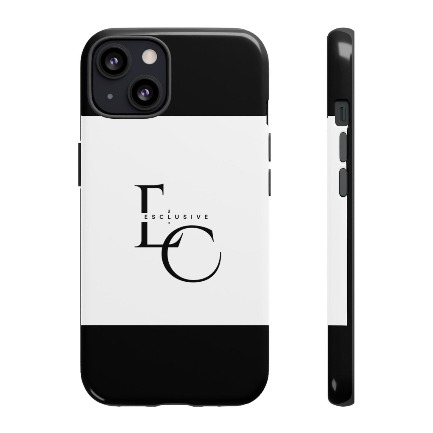 LC Exclusive Monogram Tough Phone Case — Black & White Slim Protective Cover