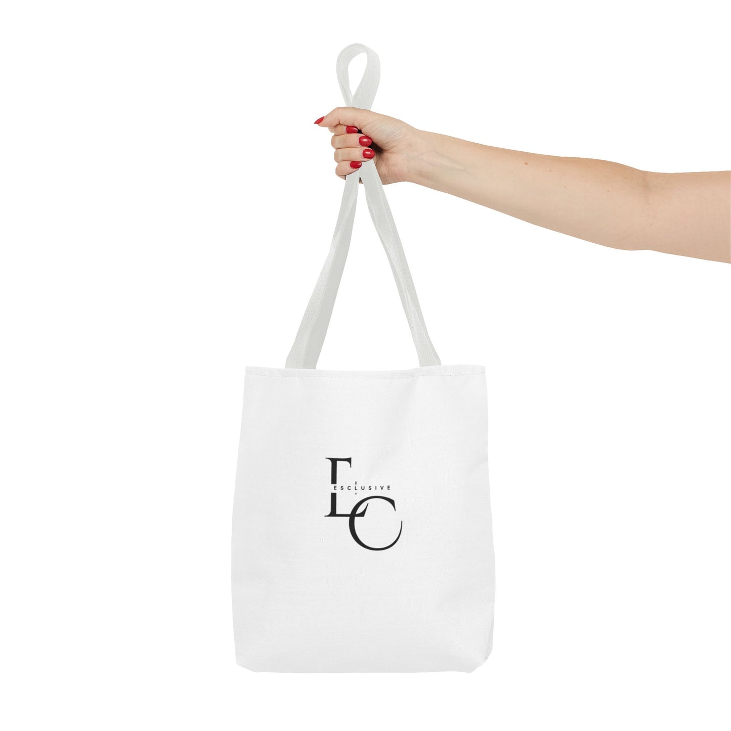 Minimalist Black Tote Bag with EO Monogram Logo — Stylish Everyday Canvas Tote