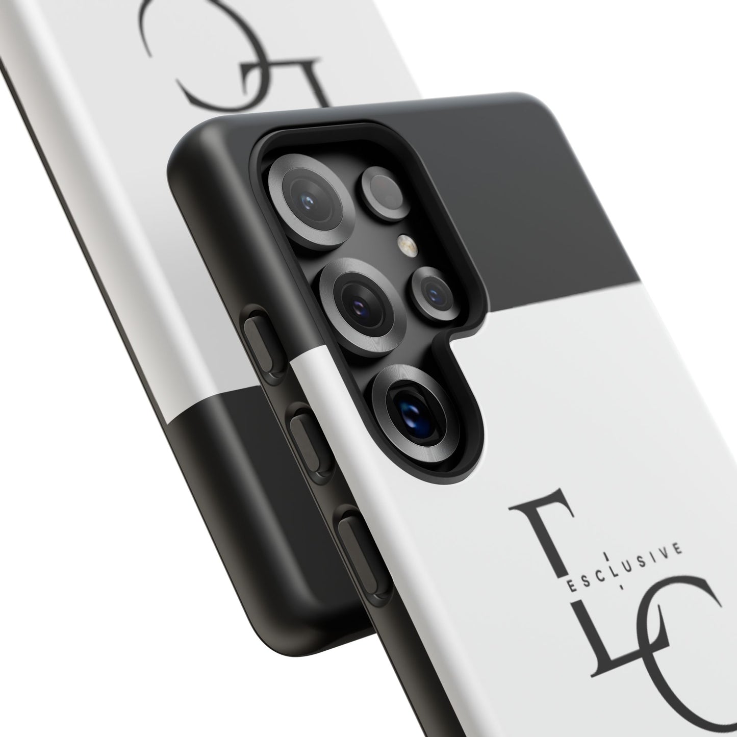 LC Exclusive Monogram Tough Phone Case — Black & White Slim Protective Cover