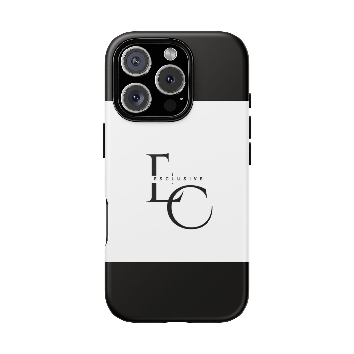 LC Exclusive Monogram Tough Phone Case — Black & White Slim Protective Cover