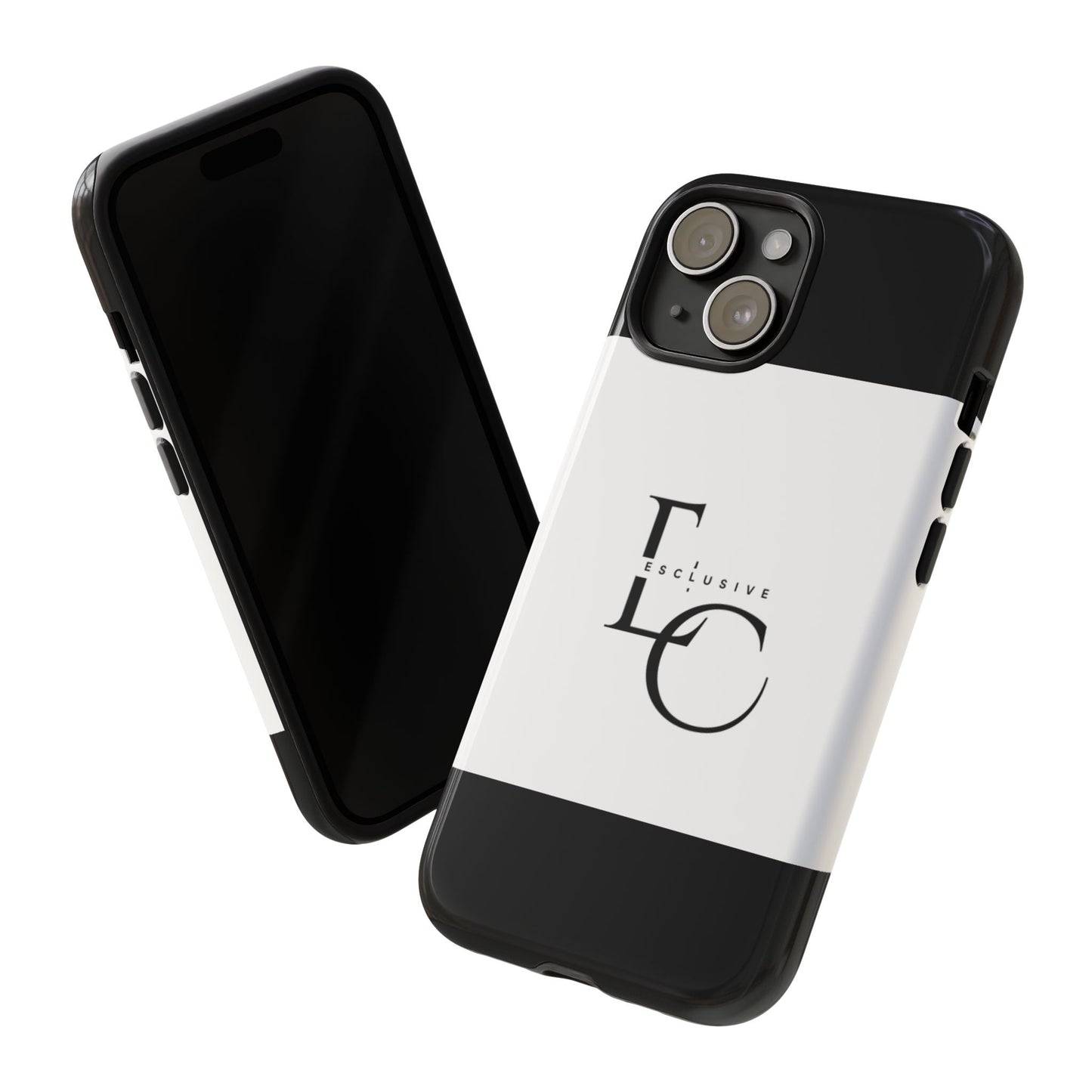 LC Exclusive Monogram Tough Phone Case — Black & White Slim Protective Cover