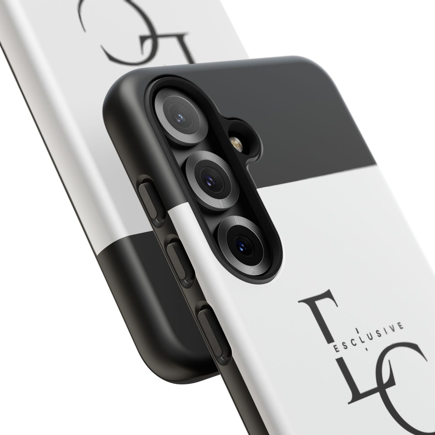 LC Exclusive Monogram Tough Phone Case — Black & White Slim Protective Cover