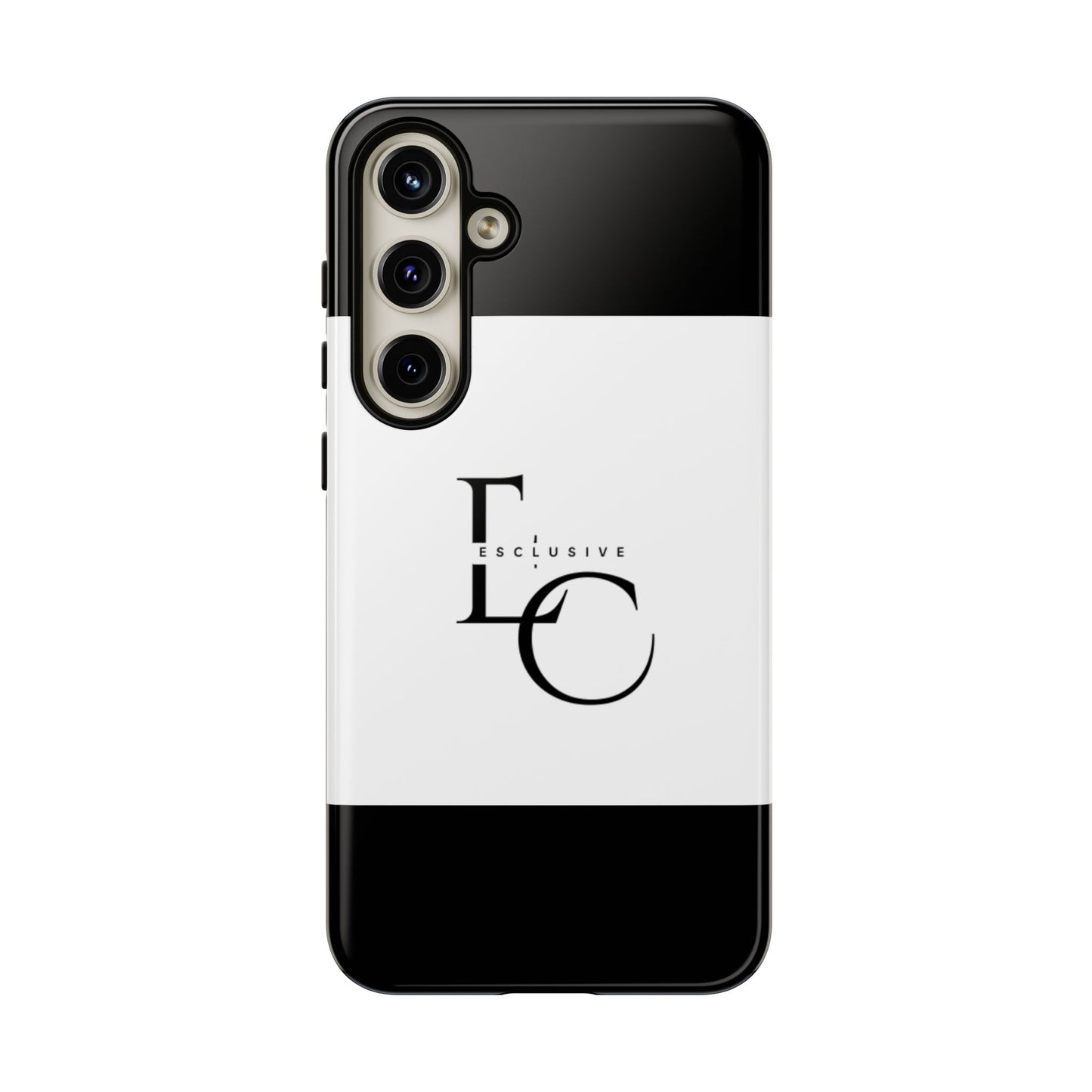 LC Exclusive Monogram Tough Phone Case — Black & White Slim Protective Cover