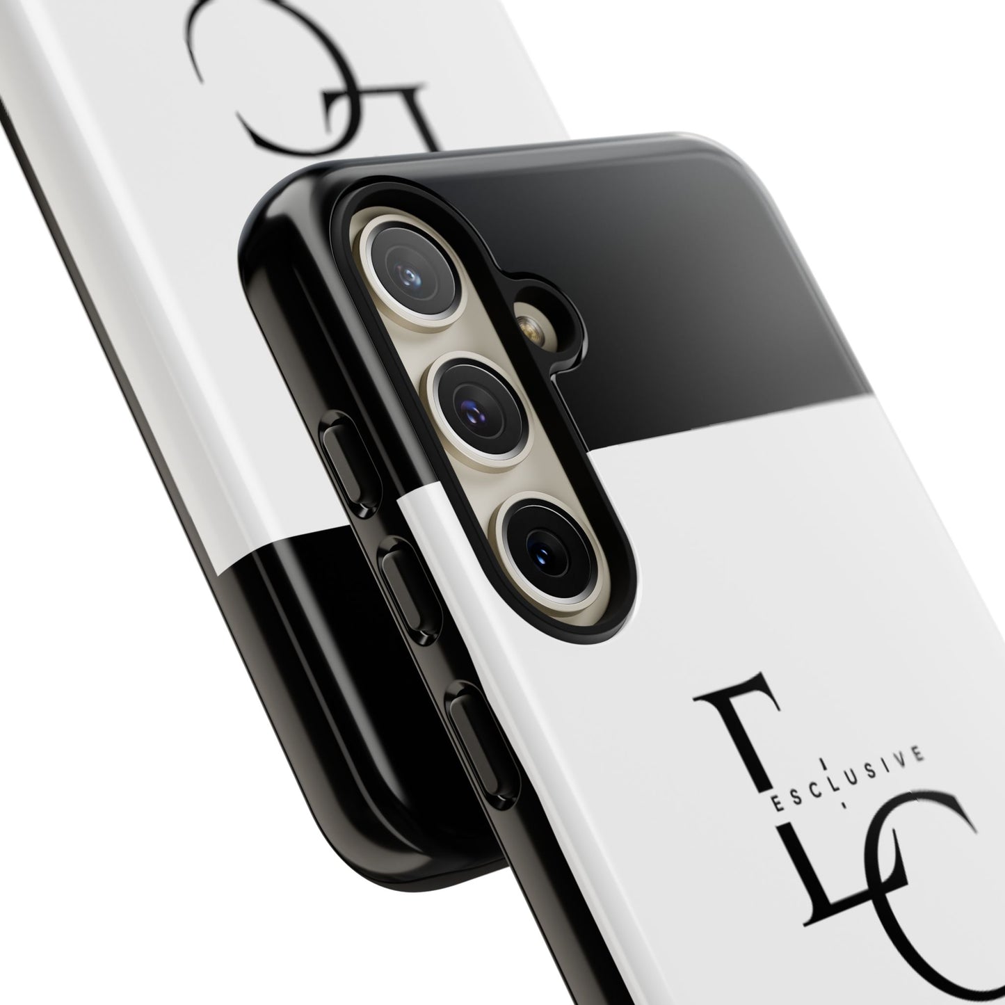 LC Exclusive Monogram Tough Phone Case — Black & White Slim Protective Cover
